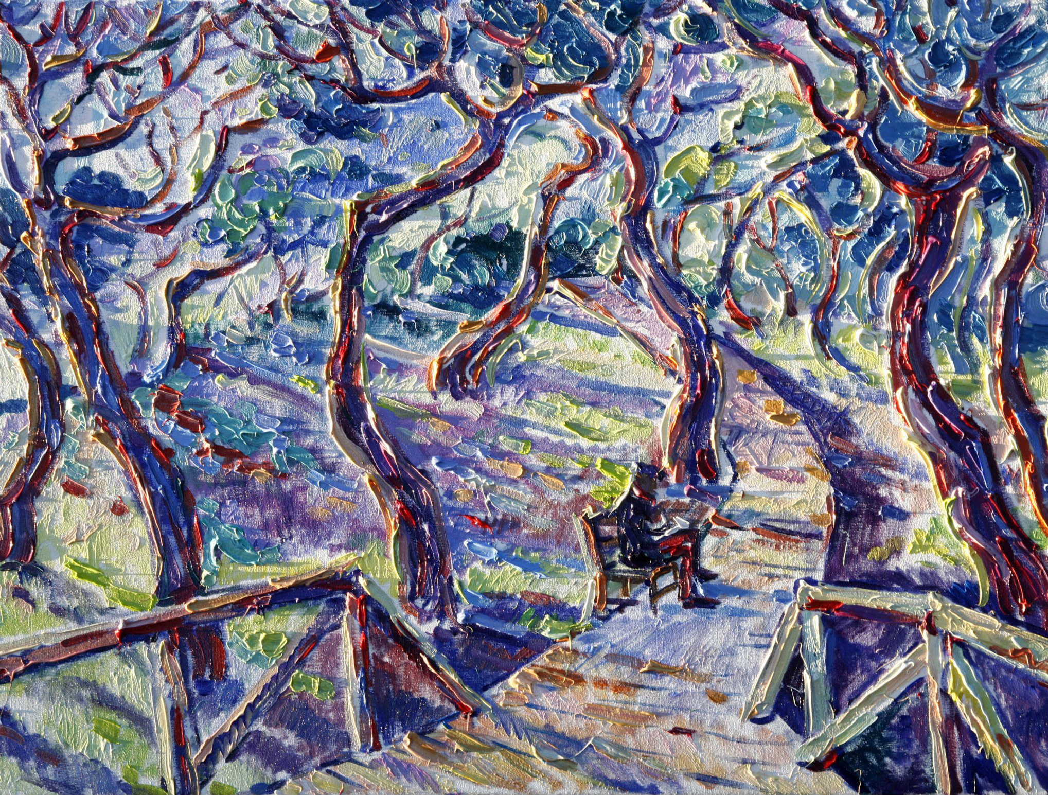 Footbridge of the coast of Rota (Cádiz) with pine trees between the dunes