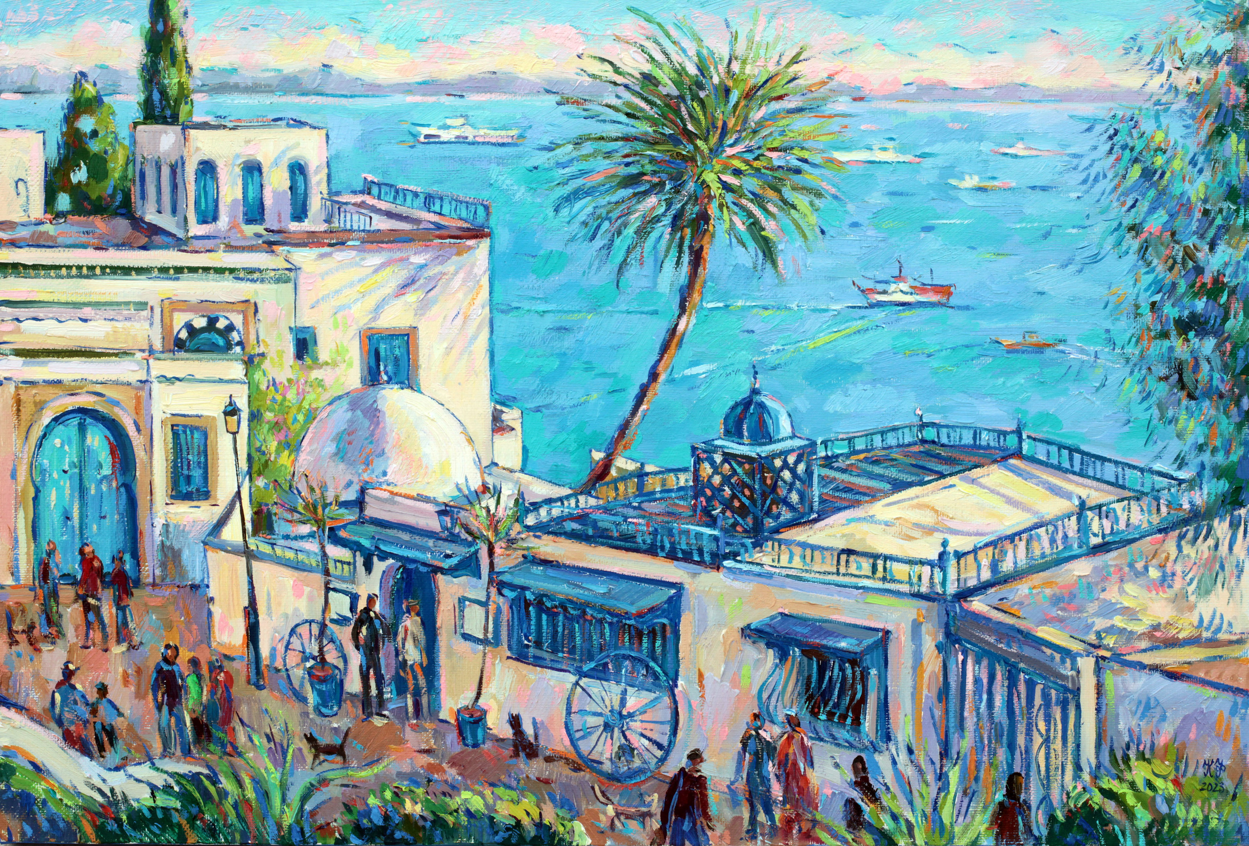 Panoramic view of the Café des Délices