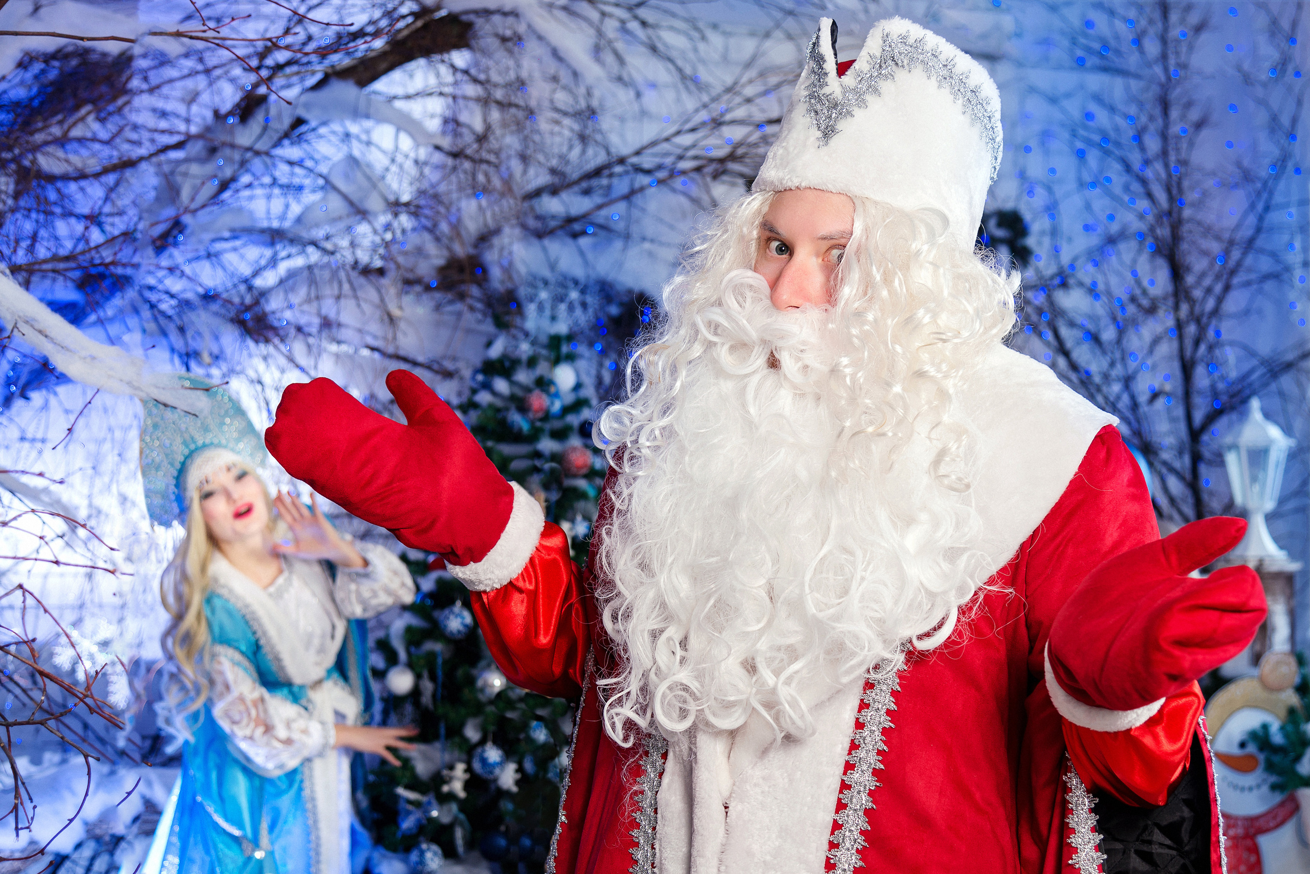 Дед Мороз и Снегурочка. Анимация Натальи Старостининой. Фотограф Опыт Качество Скорость Горный Алтай Барнаул
