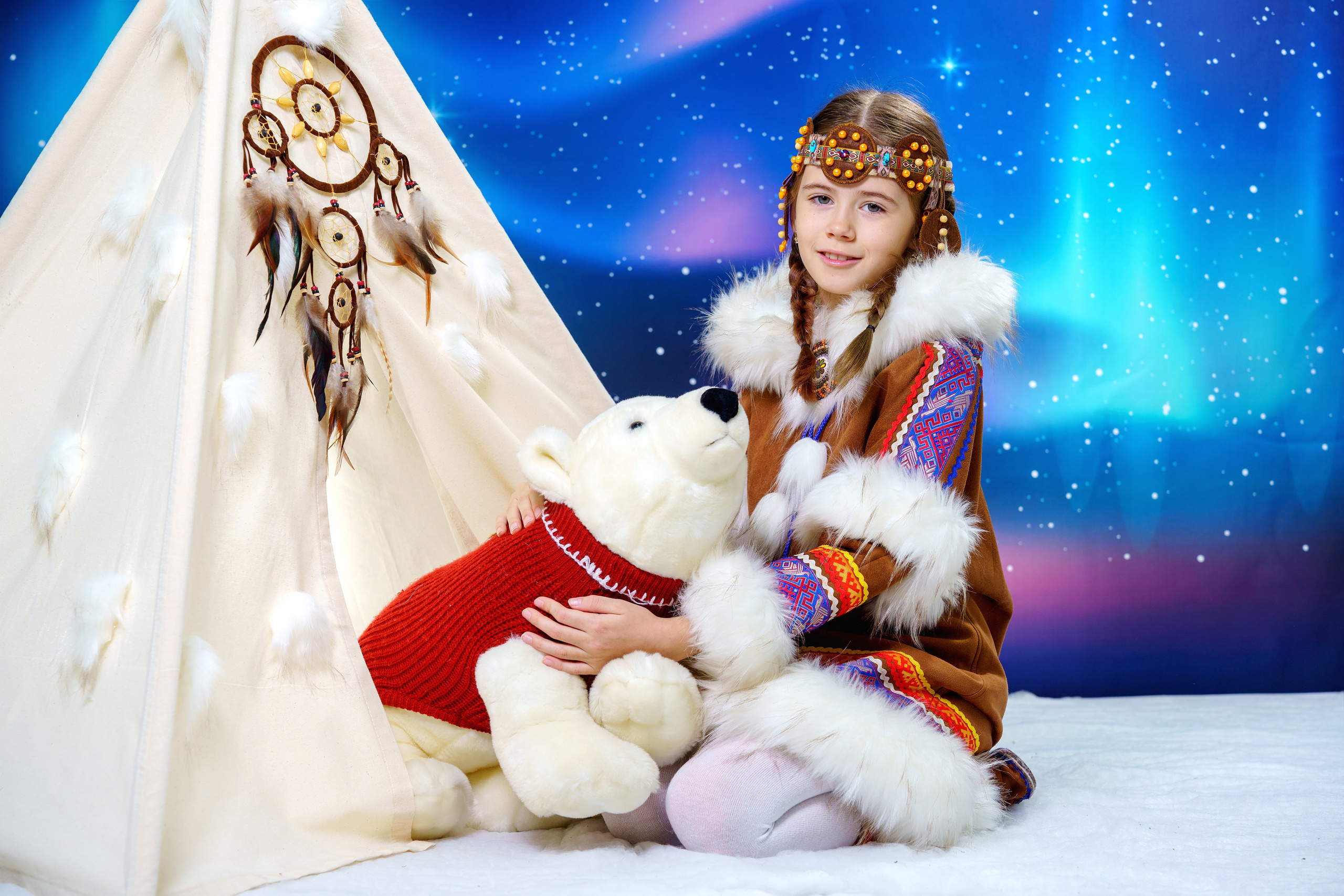 Новогодняя фотосессия для садика «Северное Сияние». Фотостудия «Стрекоза»