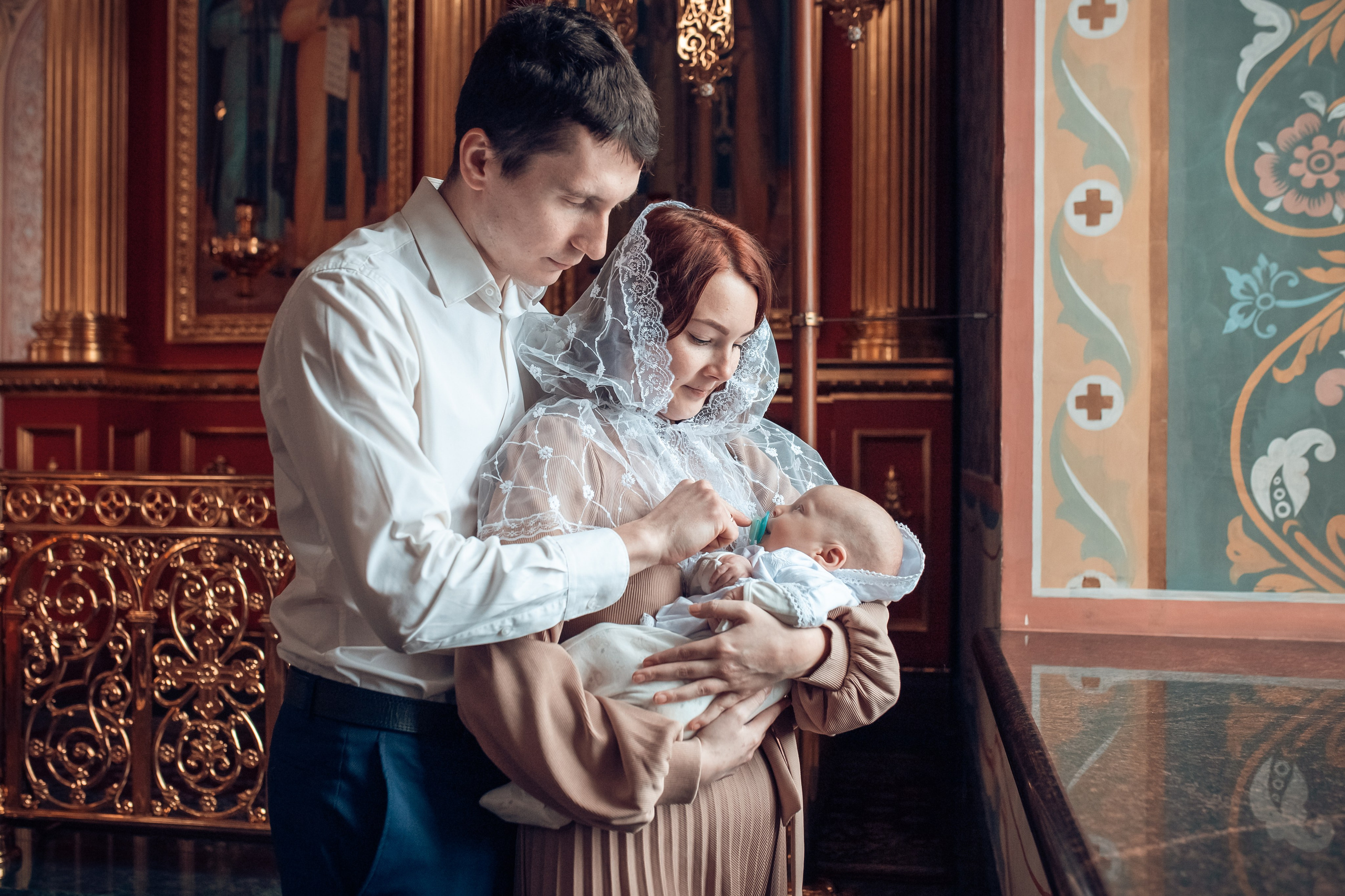 Крещение Ивана в храме Георгия Всеволодовича. Екатерина Крапивина фотограф церковных Таинств в Нижний Новгороде