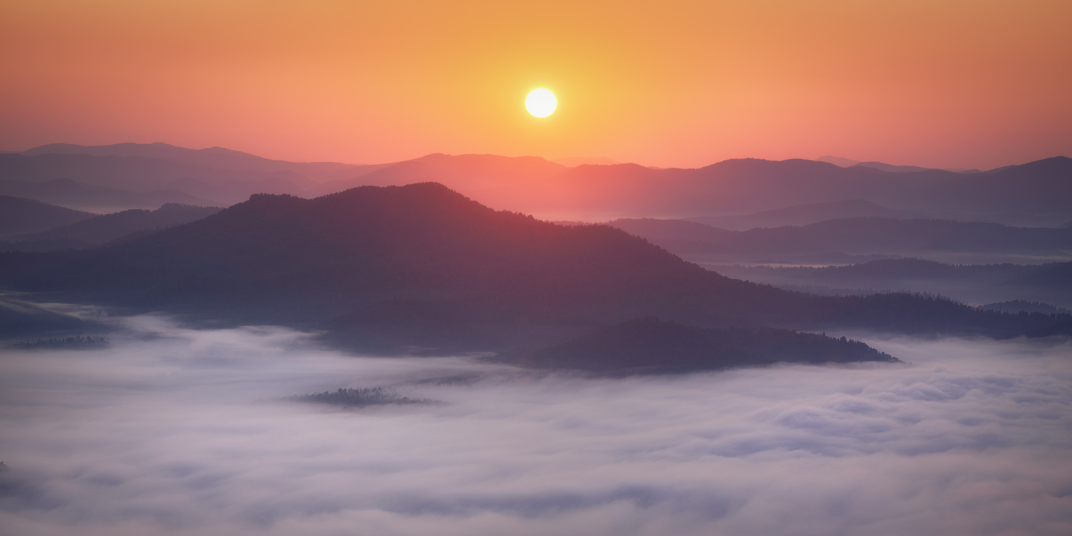 Пробуждение Бийской гривы. Турочакский район, август 2021