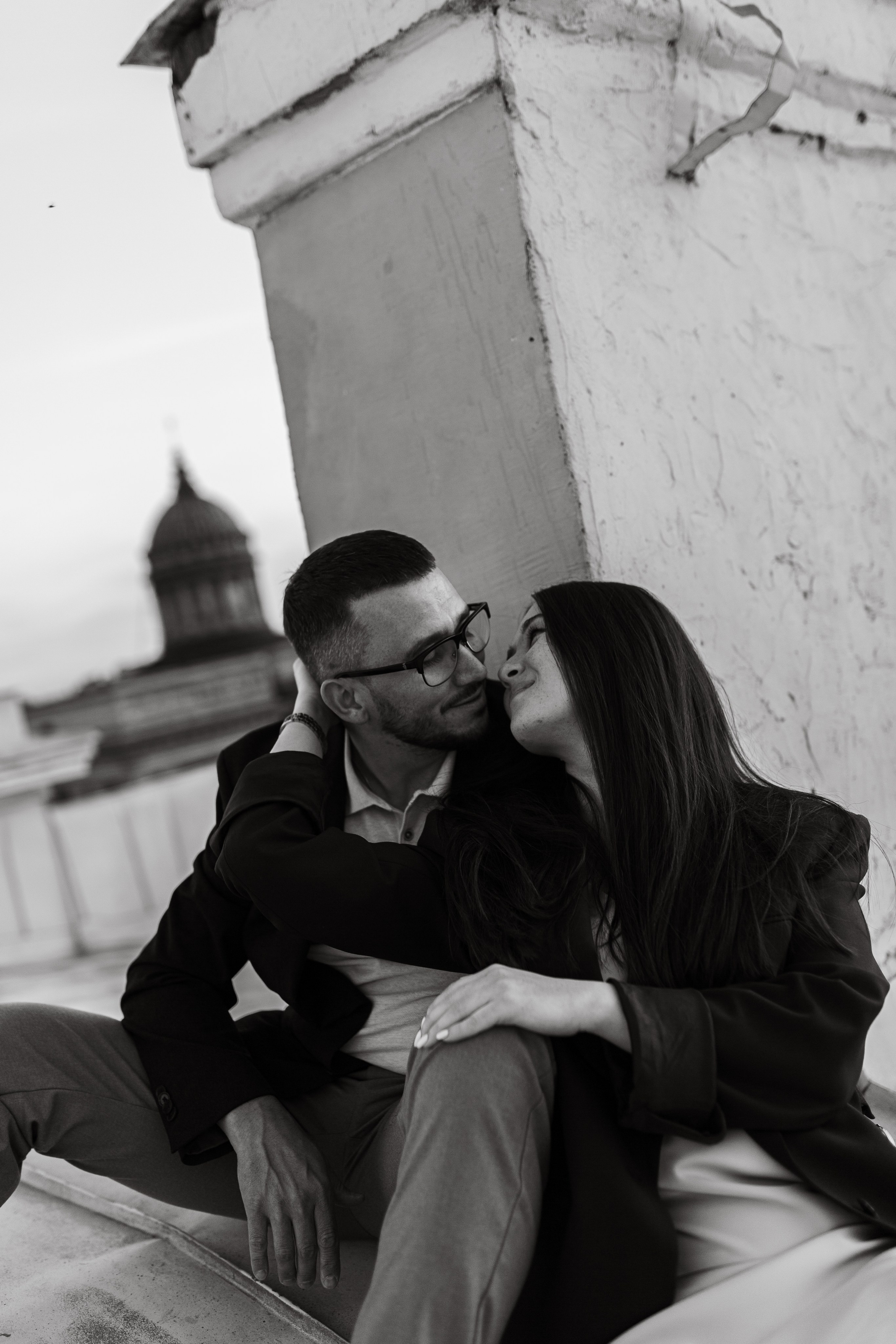 LoveStory на крышах Питера. Фотограф Санкт-Петербург Князева Елизавета