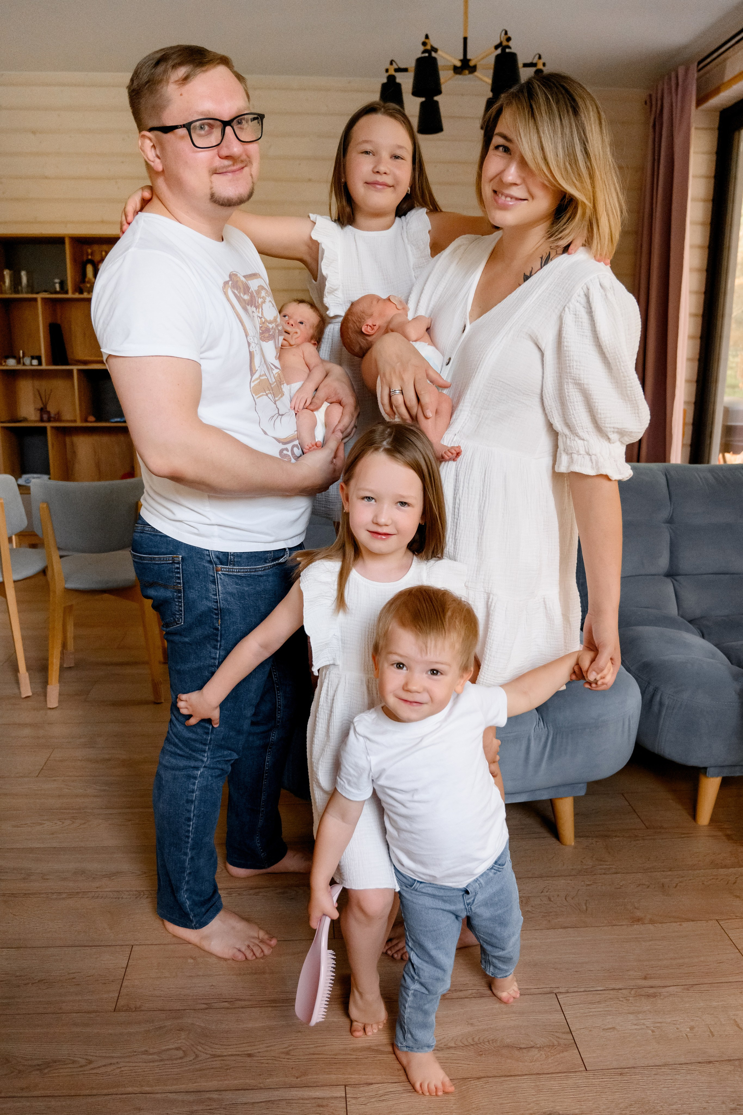 5 детей (близнецы) Дача. Фотограф на роды СПБ Юлия Герасимова