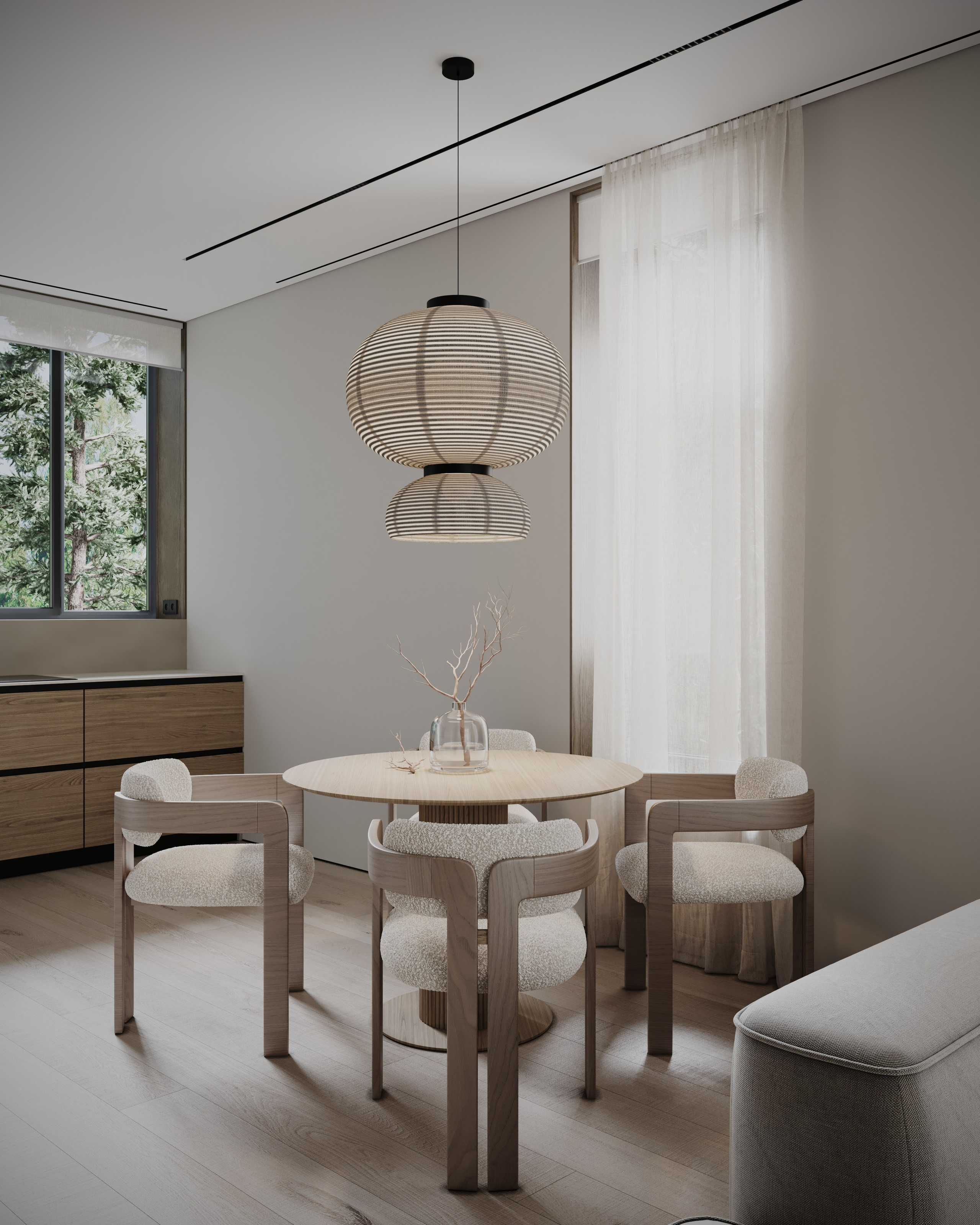 Сибирский дом. Визуализации интерьера