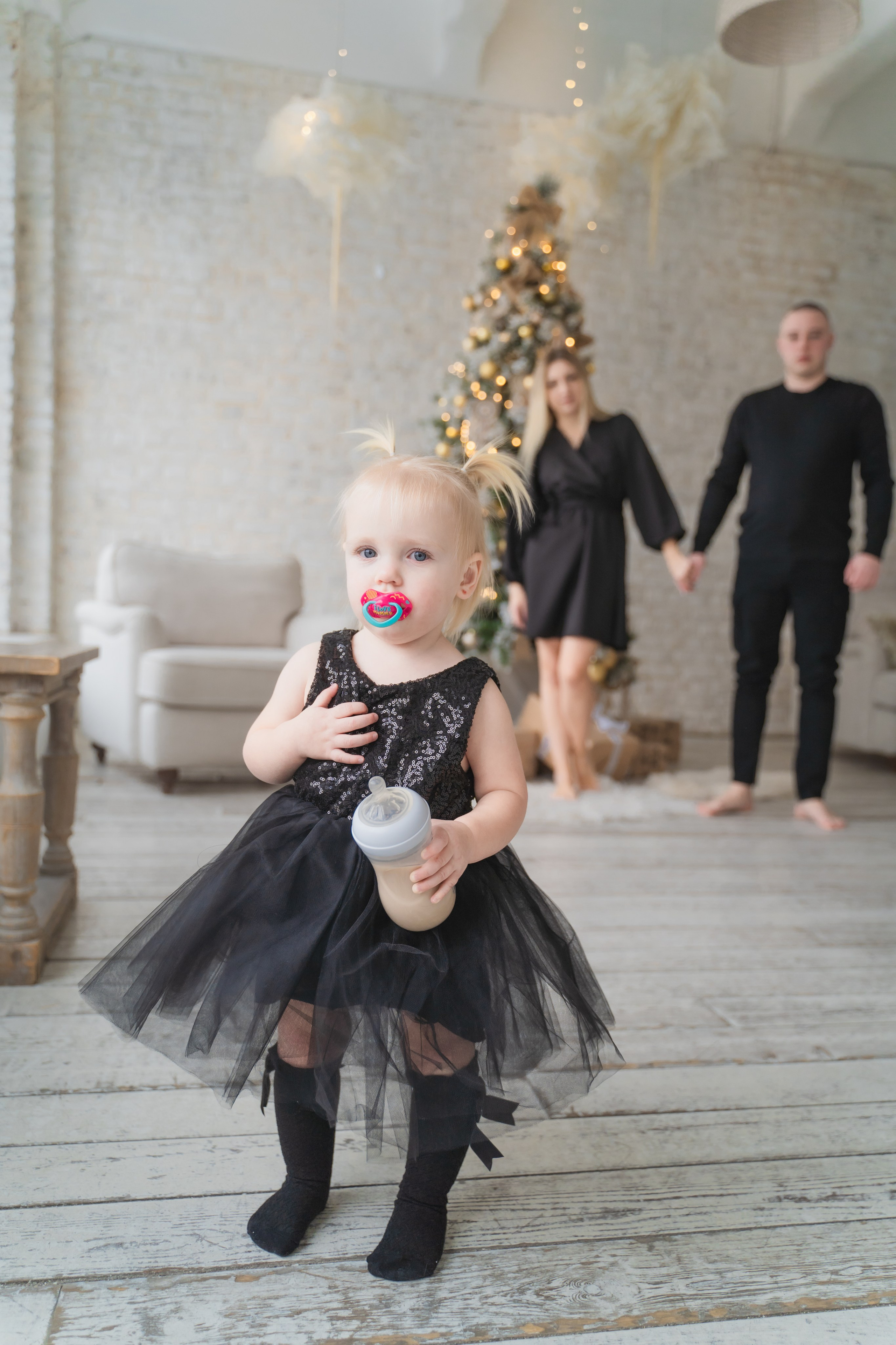 Новогодняя. Анастасия, Николай, Николь. Фотограф в Москве Ленарская Дарья