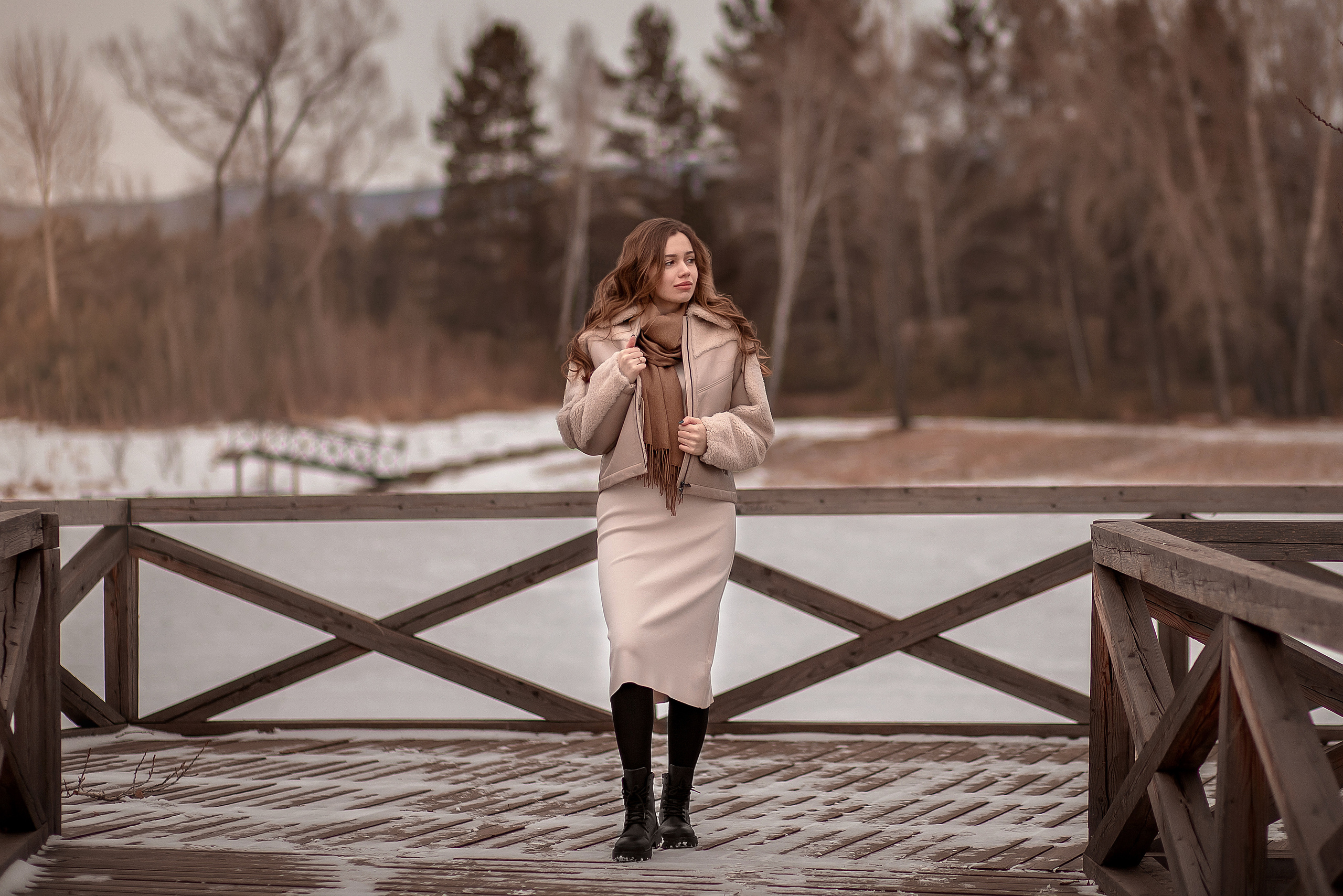 Теплая зима — фотопрогулка с Региной. Детский и семейный фотограф в Красноярске Юлия Бирюкова