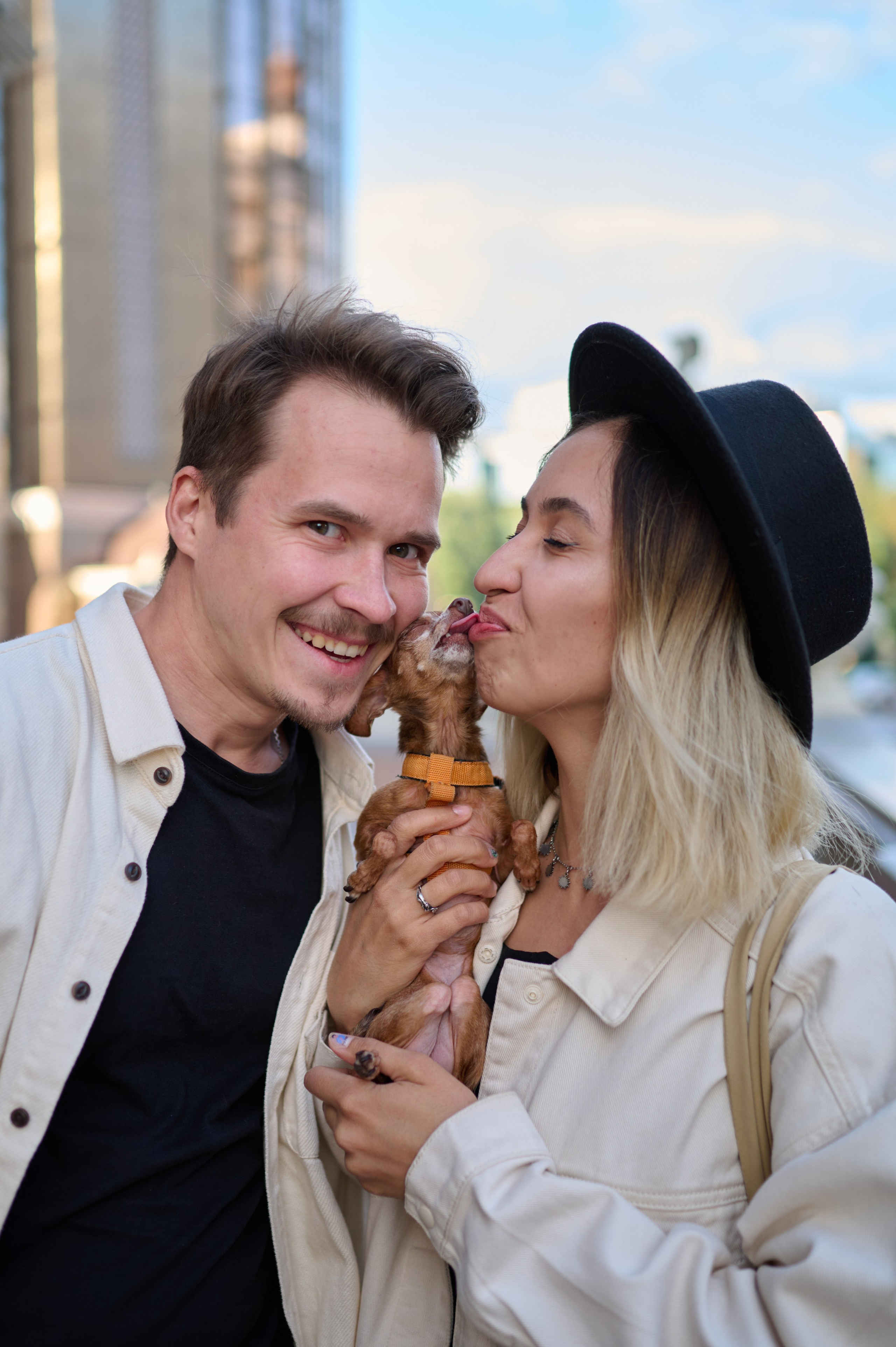 Ренита и Егор с Фокси и Пени. Фотограф анималист в Казани Алина Сулейманова. Фотограф животных