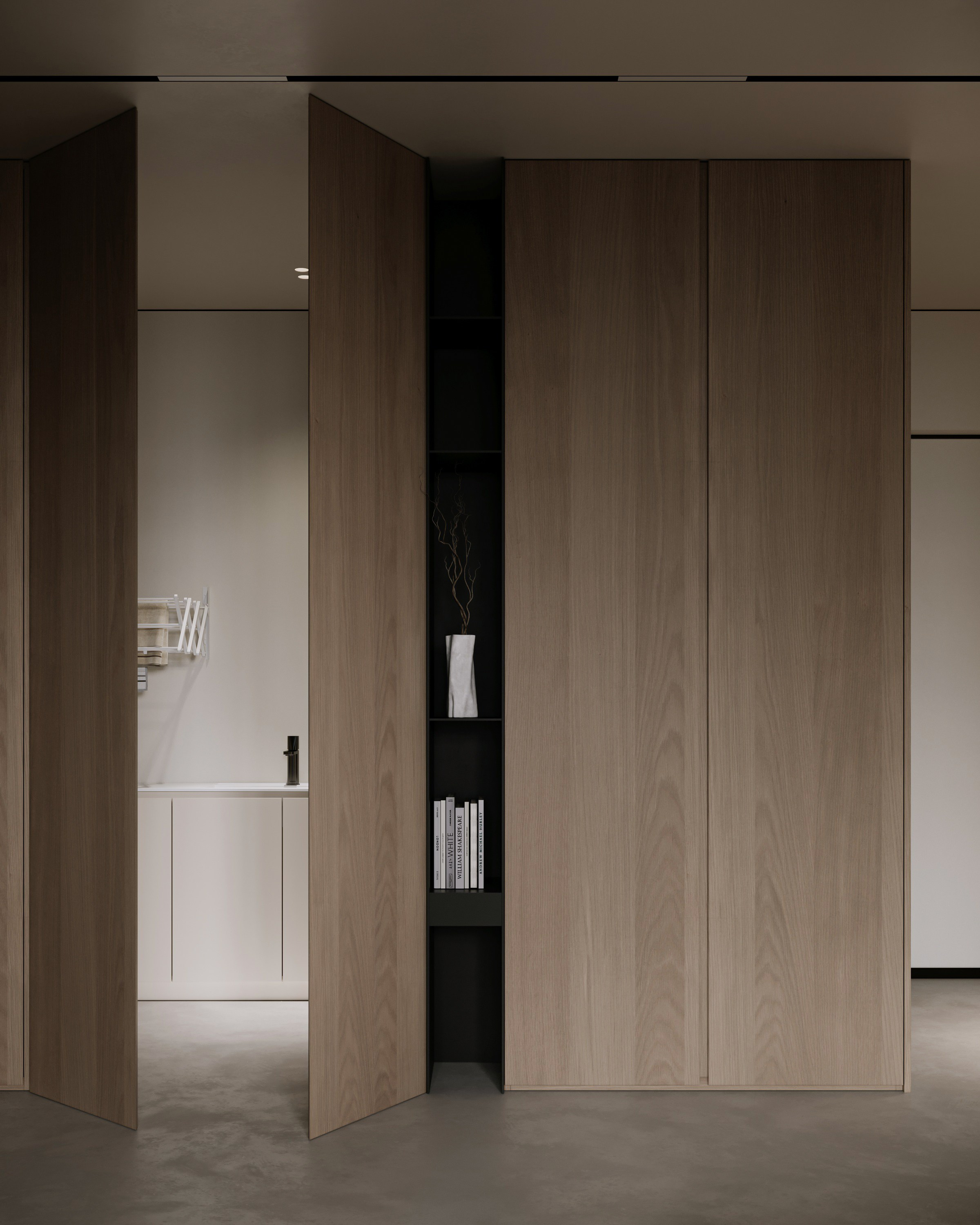 Встроенный шкаф с постирочной зоной