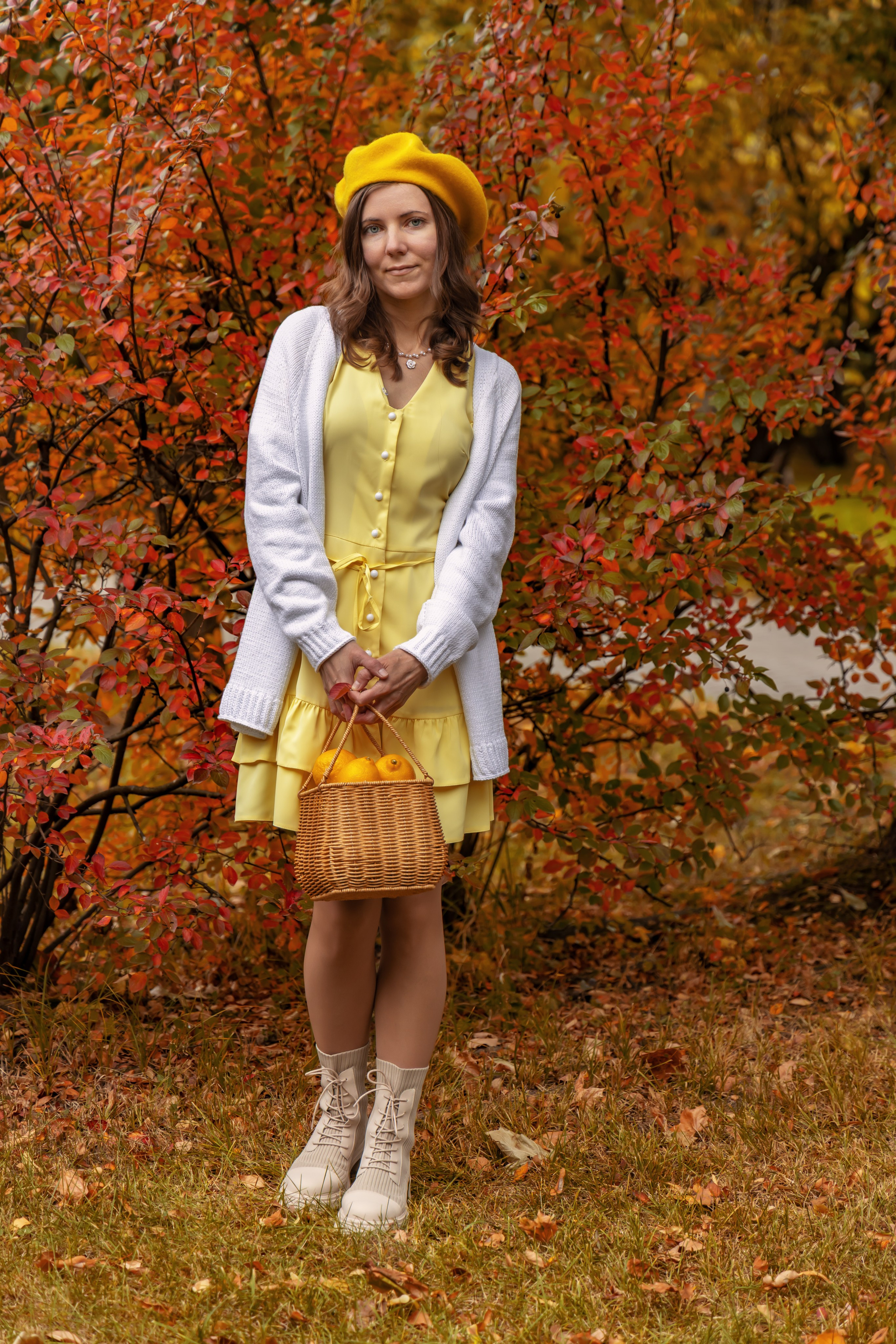 Жёлтая осень и ретро-велосипед. Репортажный, семейный и студийный фотограф в Москве Демин Алексей