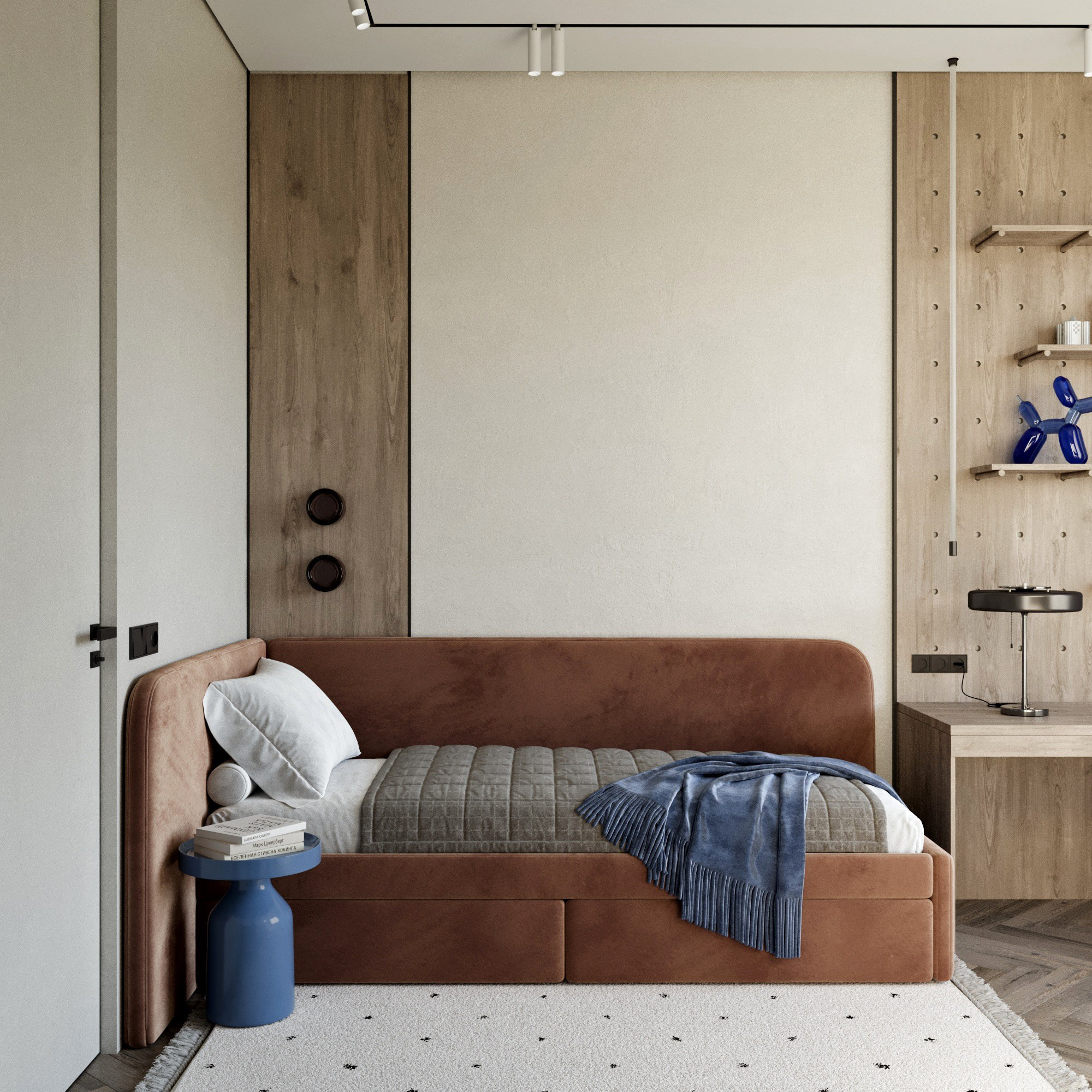 ЖК West Garden|Комната для подростка|Юлия Чернова. Интерьерная 3D визуализация