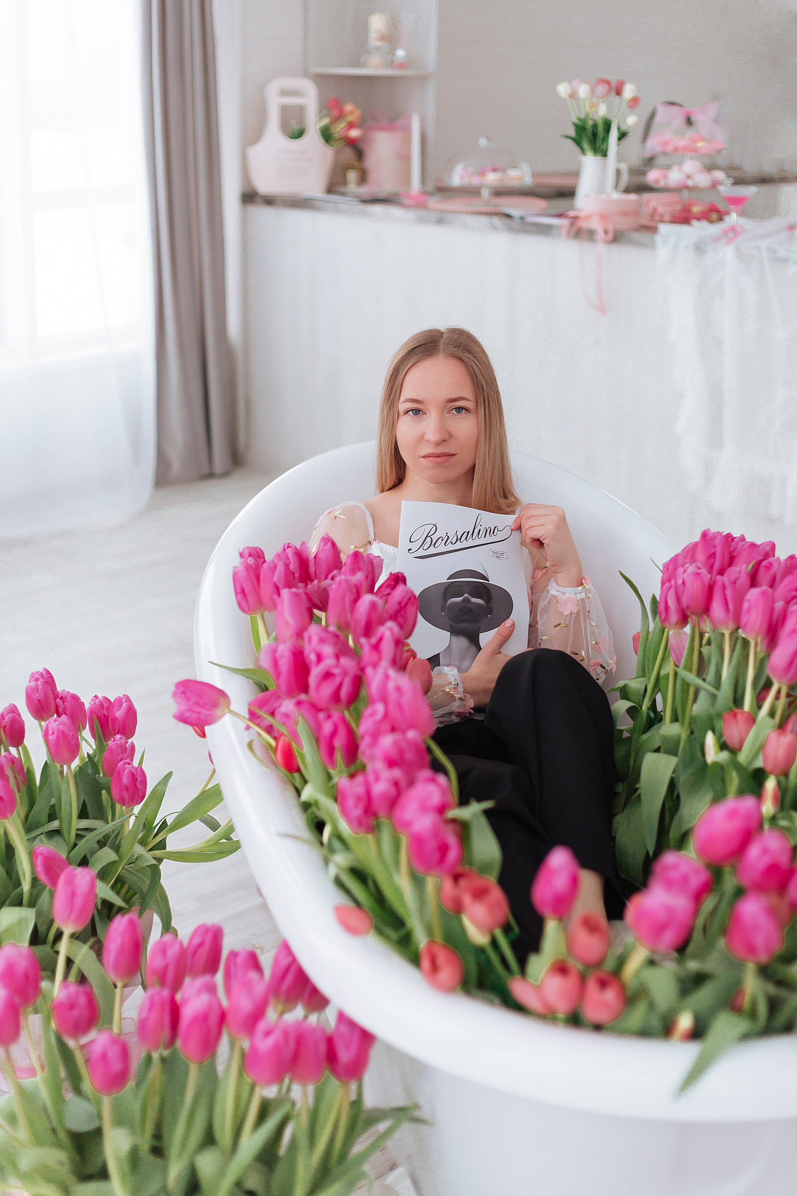 Ванная с тюльпанами. Фотограф Ольга Бобб Нижний Новгород