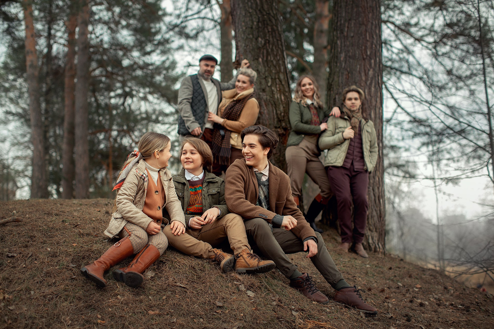 Семейная Фотосессия с русскими борзыми. Семейный фотограф Татьяна Надеждина | Москва, Московская область, Ярославль