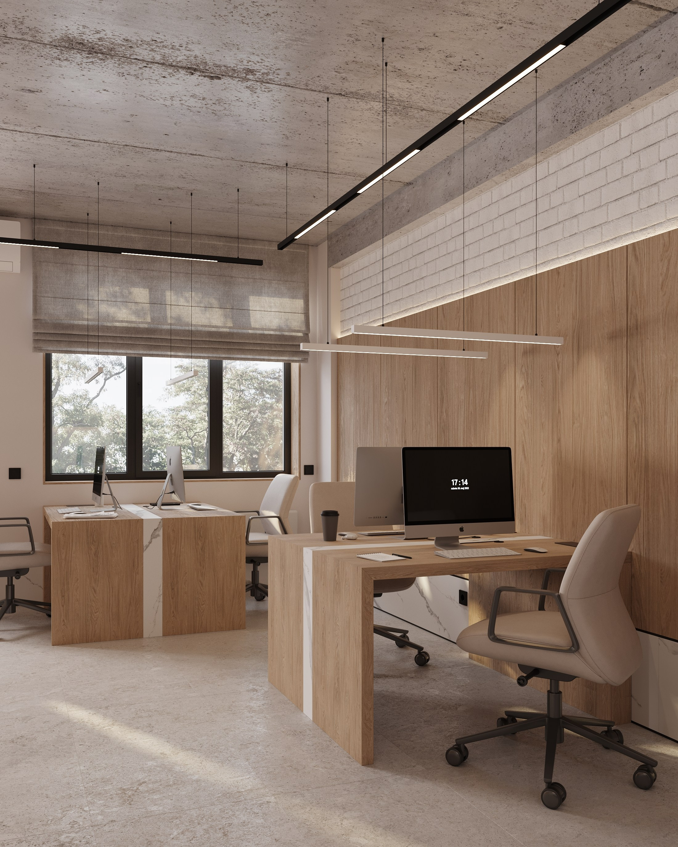 Офис компании «Мединвест». Дизайн интерьера, 3D-визуализация Владивосток