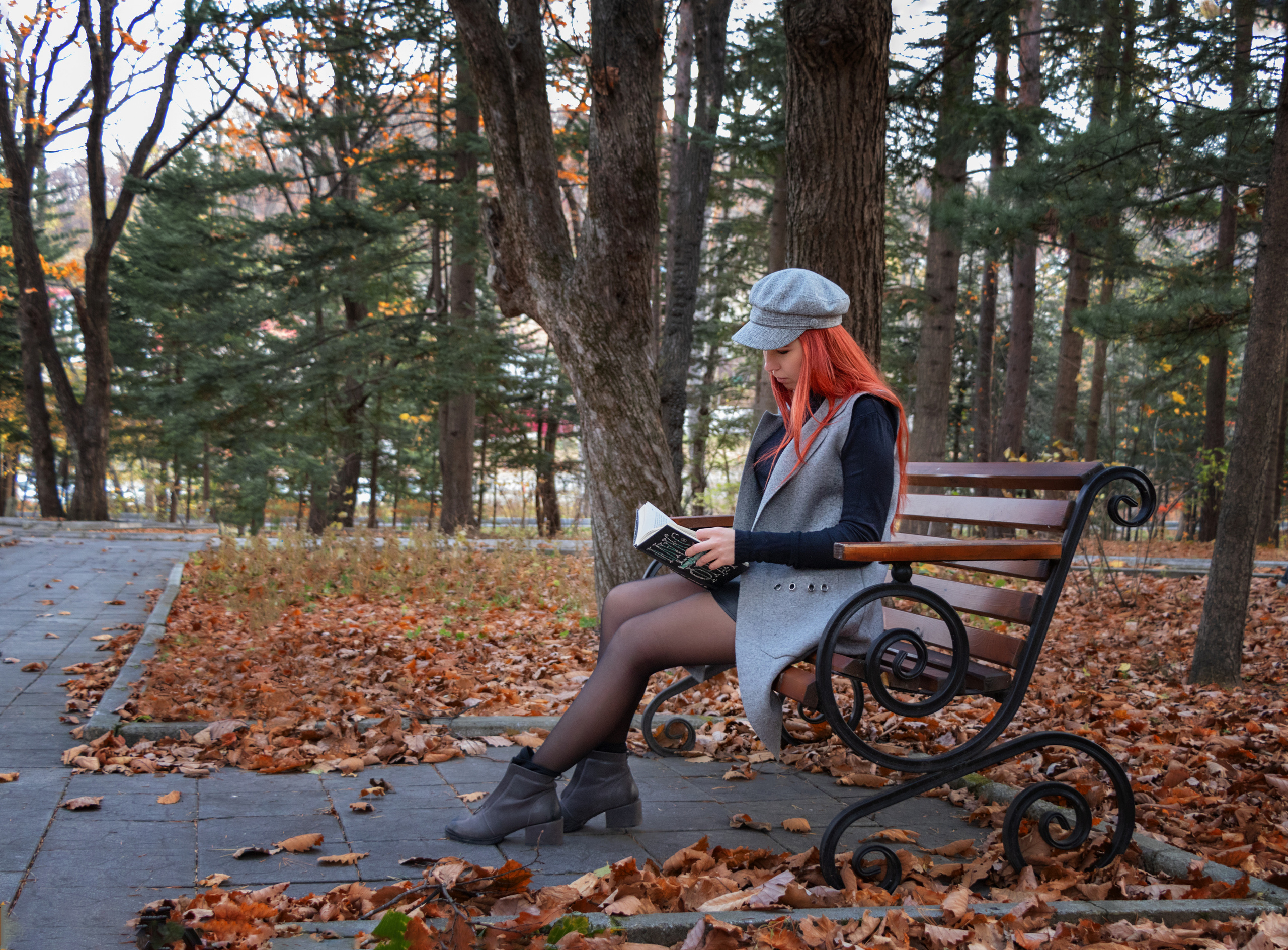 Юлия любит парк и не боится холода=). Семейный и частный фотограф во Владивостоке