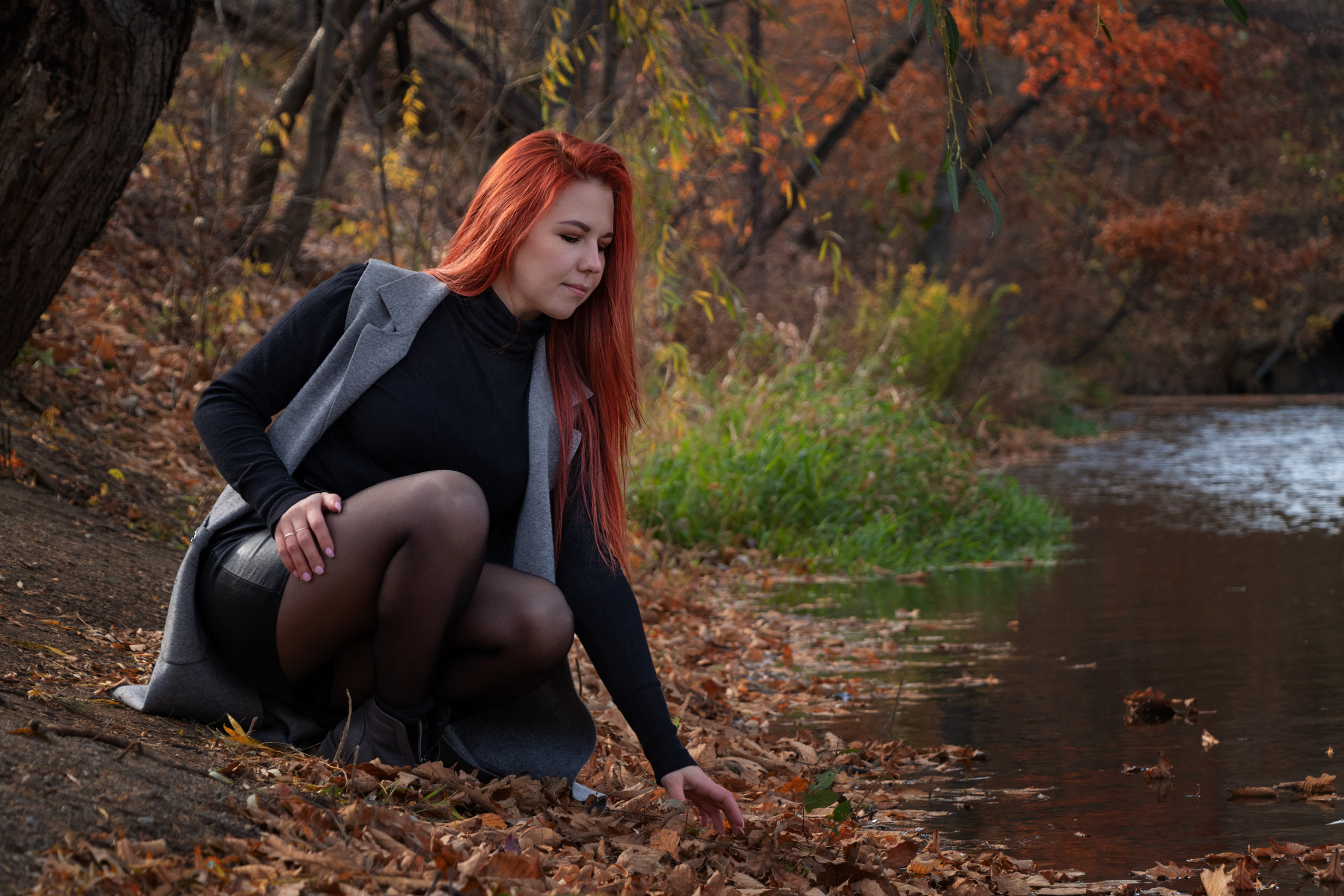 Юлия любит парк и не боится холода=). Семейный и частный фотограф во Владивостоке