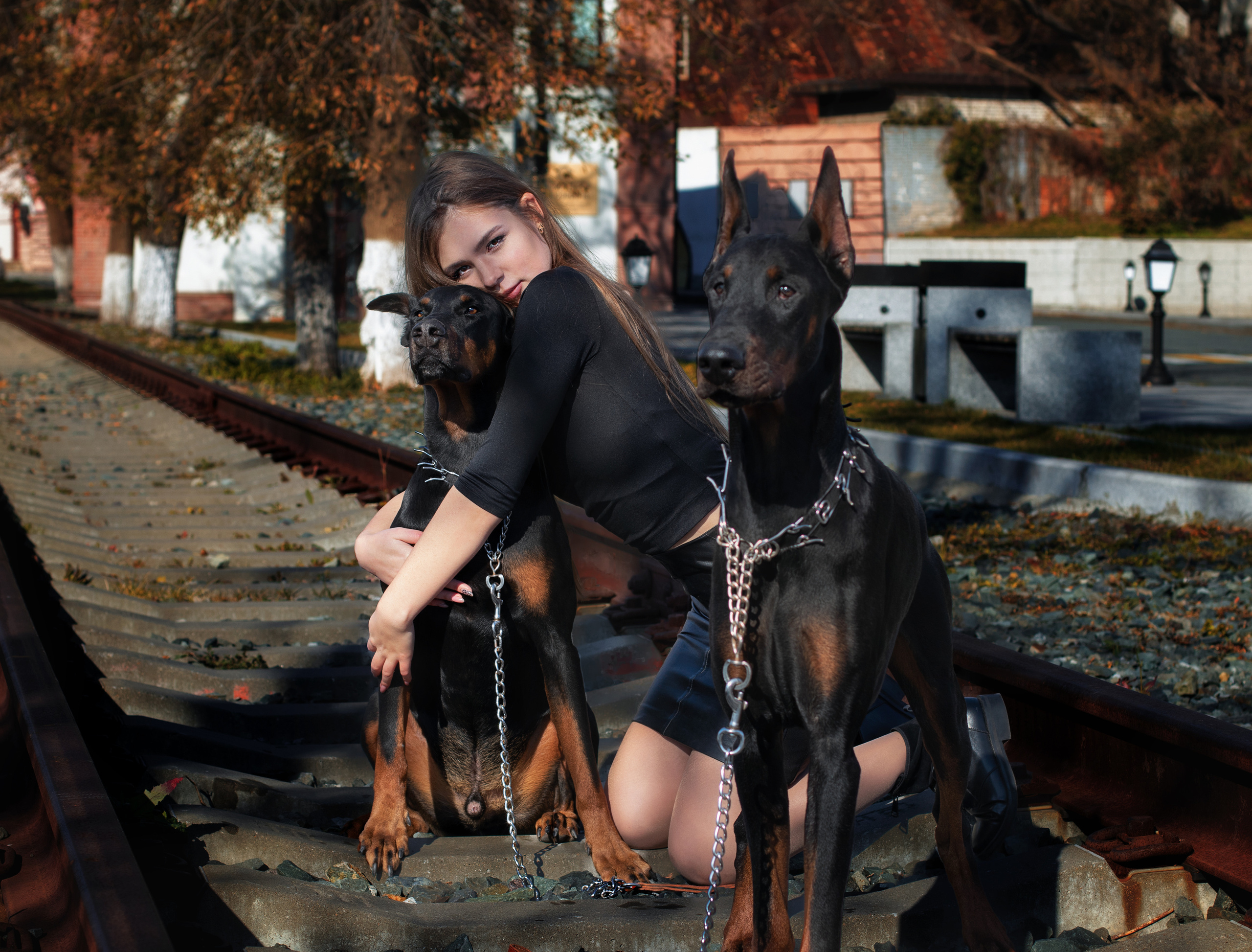 Прогулка с Доберманом. Семейный и частный фотограф во Владивостоке