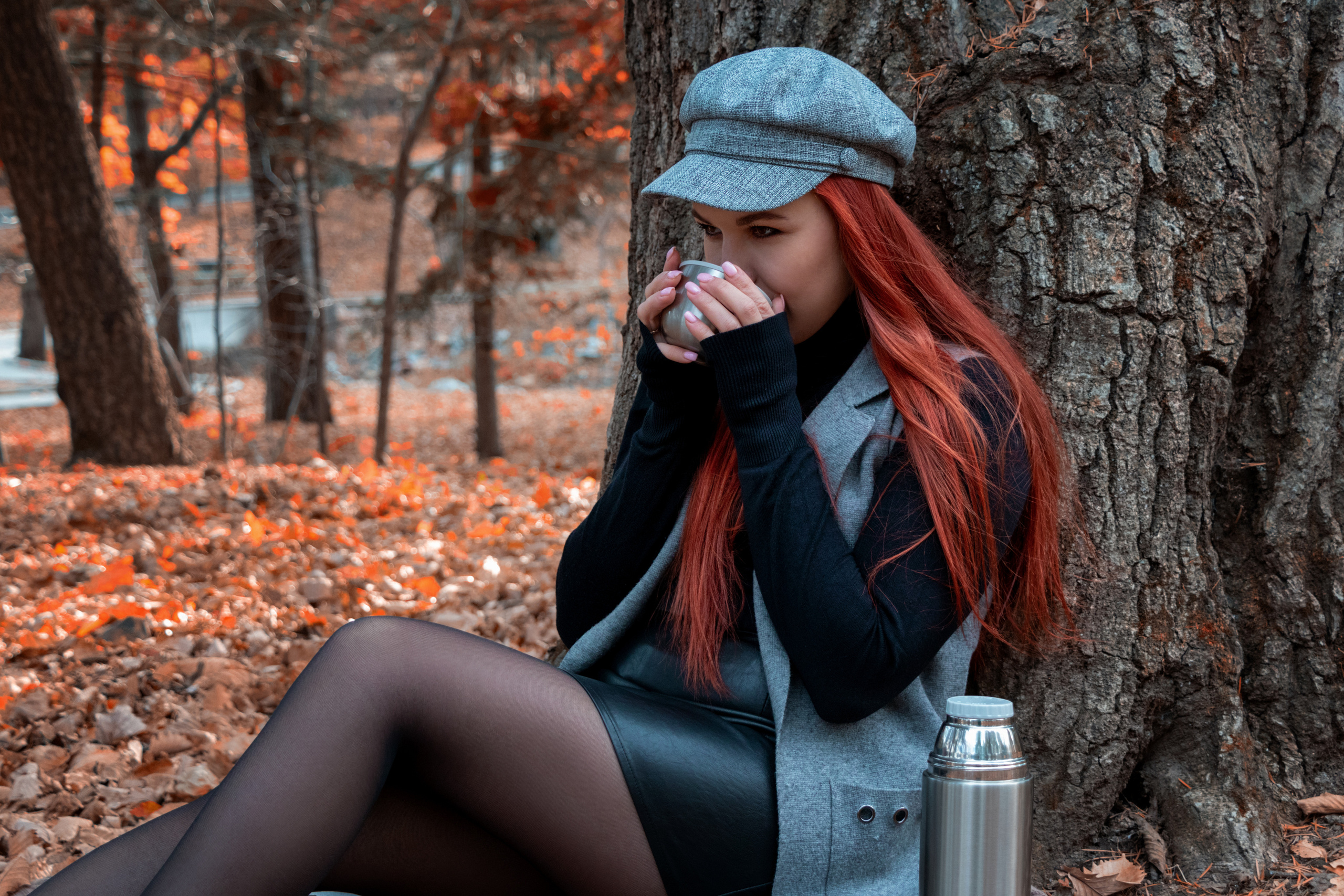 Юлия любит парк и не боится холода=). Семейный и частный фотограф во Владивостоке