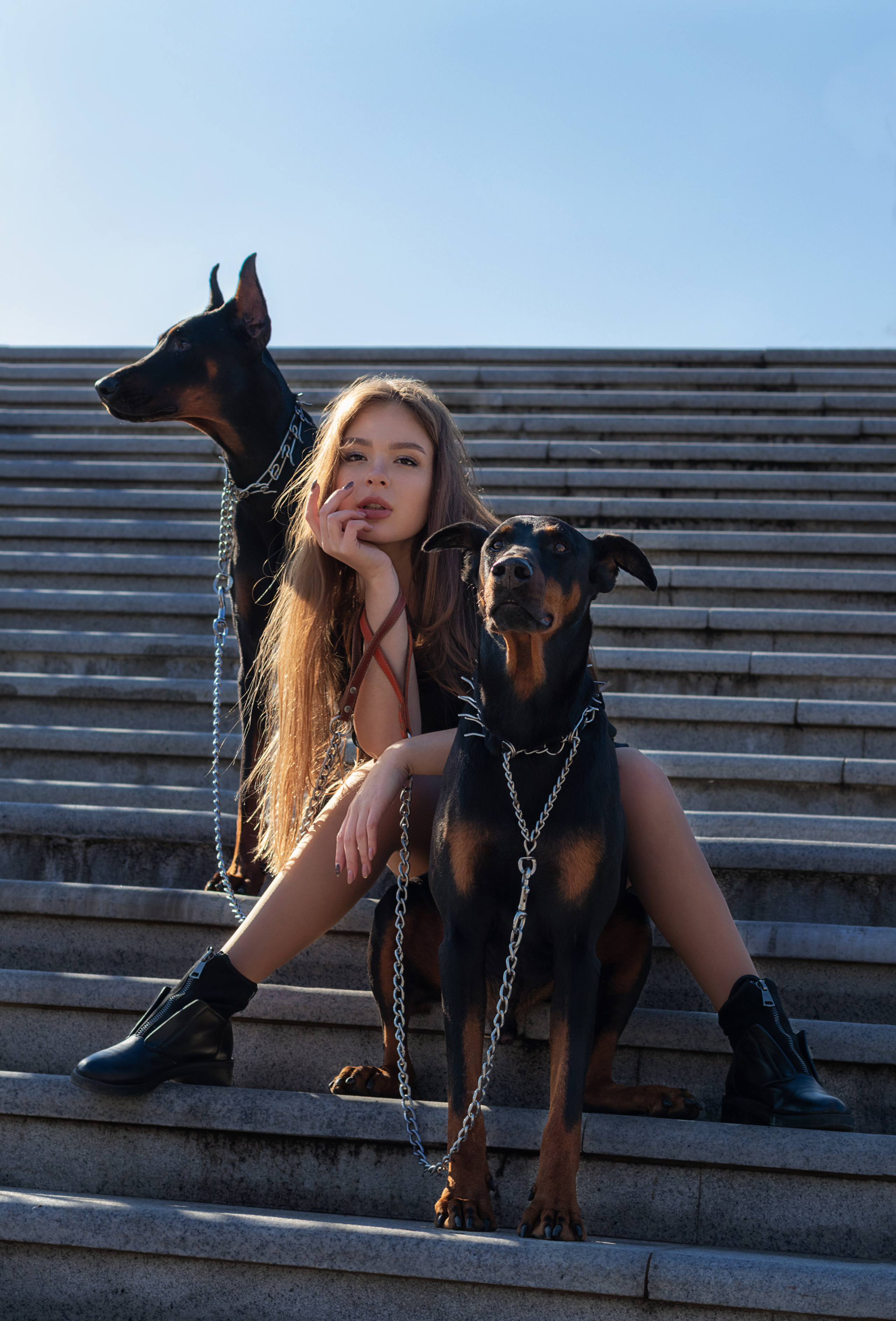 Прогулка с Доберманом. Семейный и частный фотограф во Владивостоке