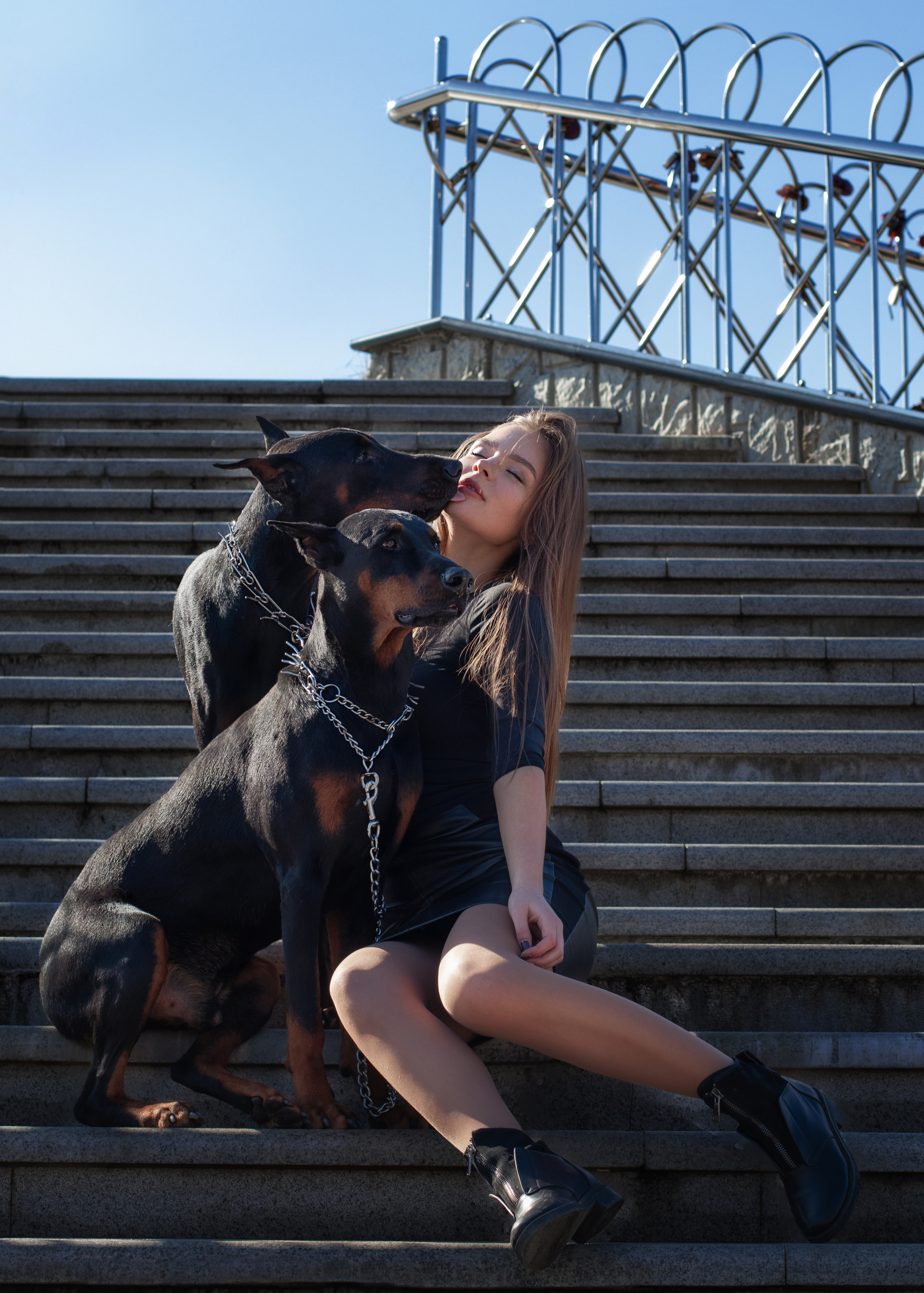 Прогулка с Доберманом. Семейный и частный фотограф во Владивостоке