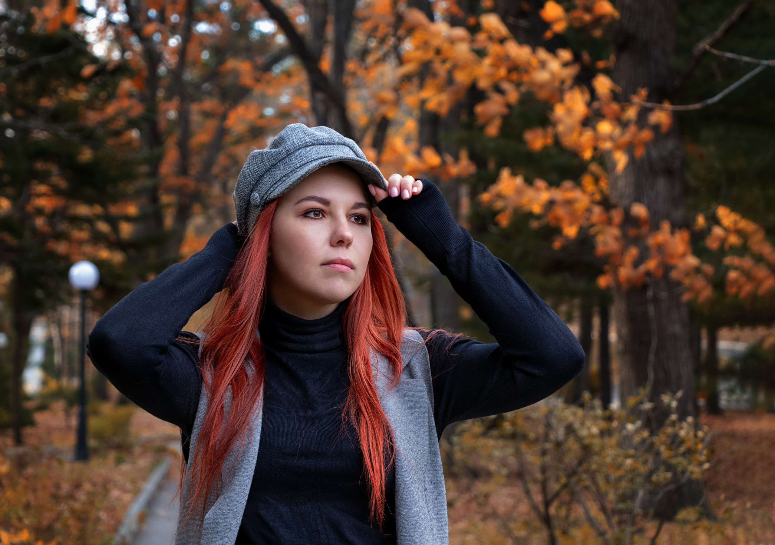 Юлия любит парк и не боится холода=). Семейный и частный фотограф во Владивостоке