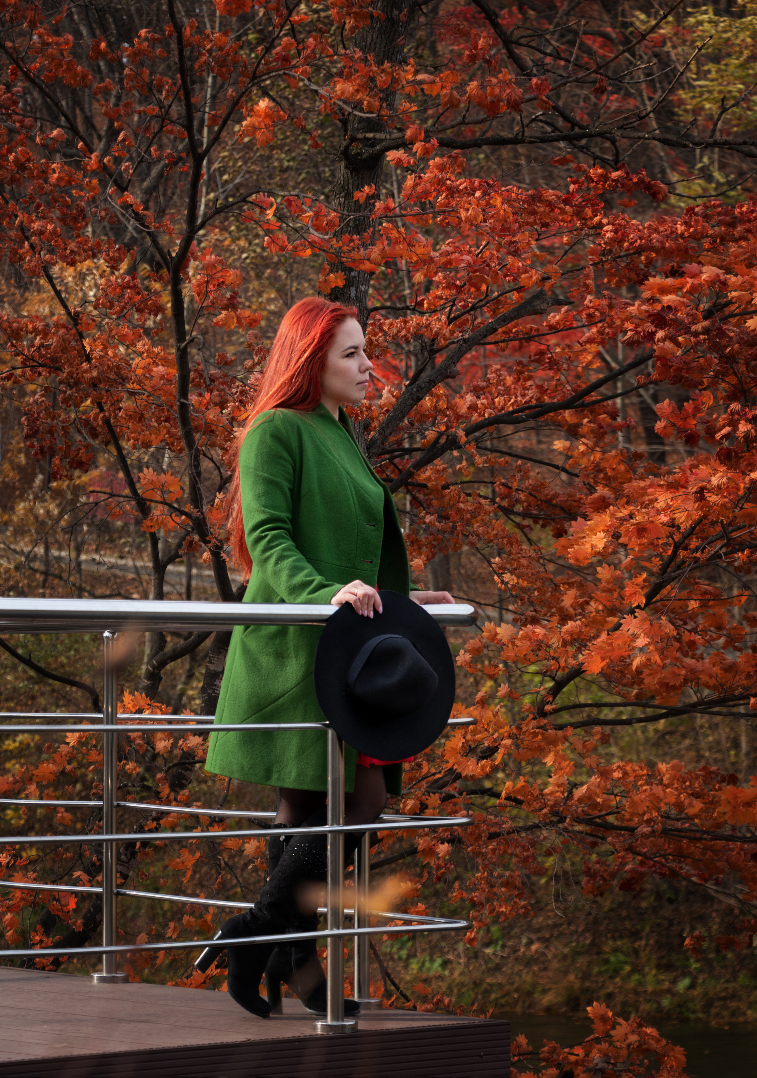 Юлия любит парк и не боится холода=). Семейный и частный фотограф во Владивостоке