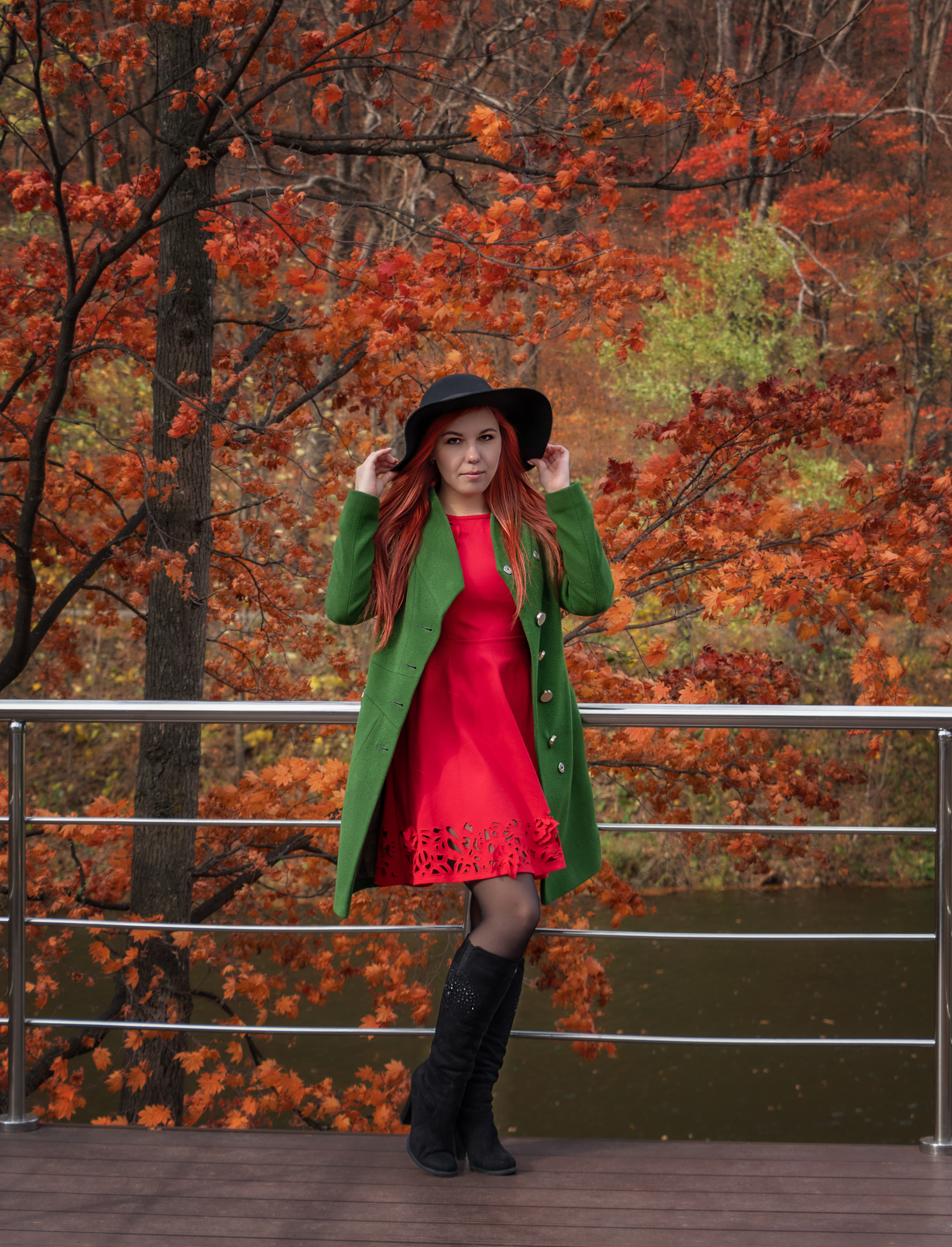 Юлия любит парк и не боится холода=). Семейный и частный фотограф во Владивостоке