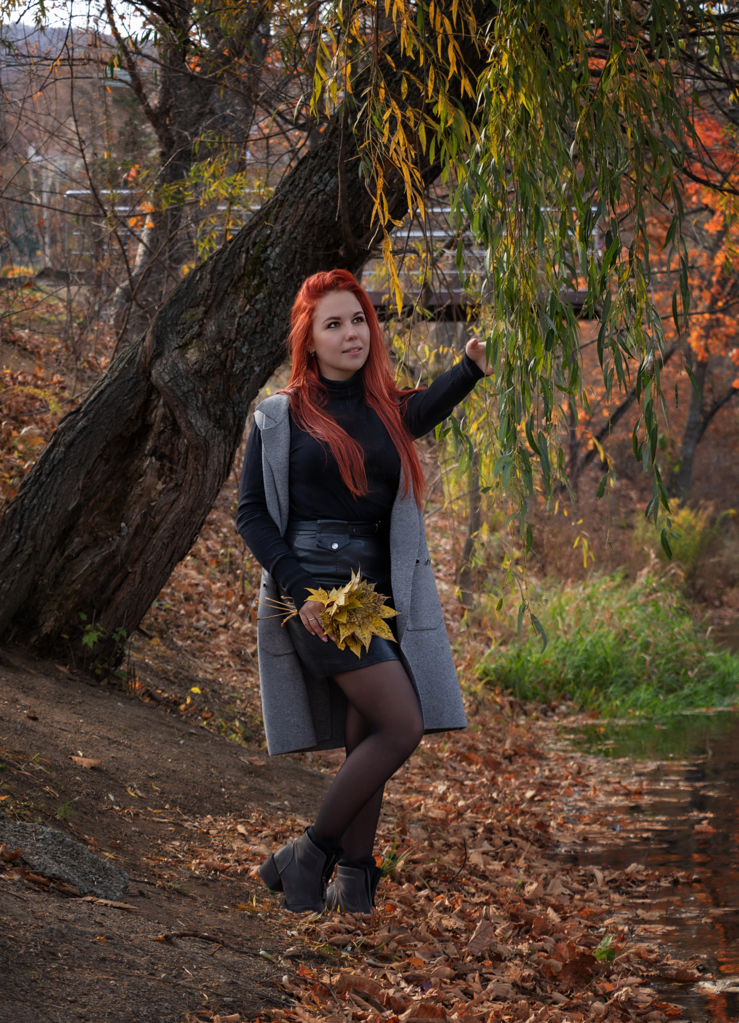 Юлия любит парк и не боится холода=). Семейный и частный фотограф во Владивостоке