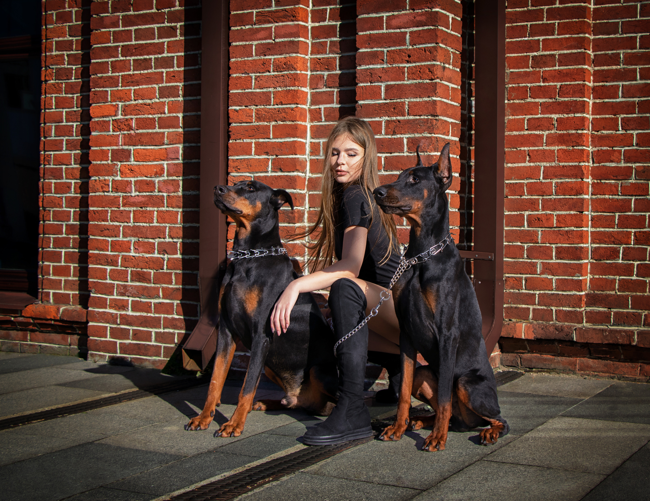 Прогулка с Доберманом. Семейный и частный фотограф во Владивостоке