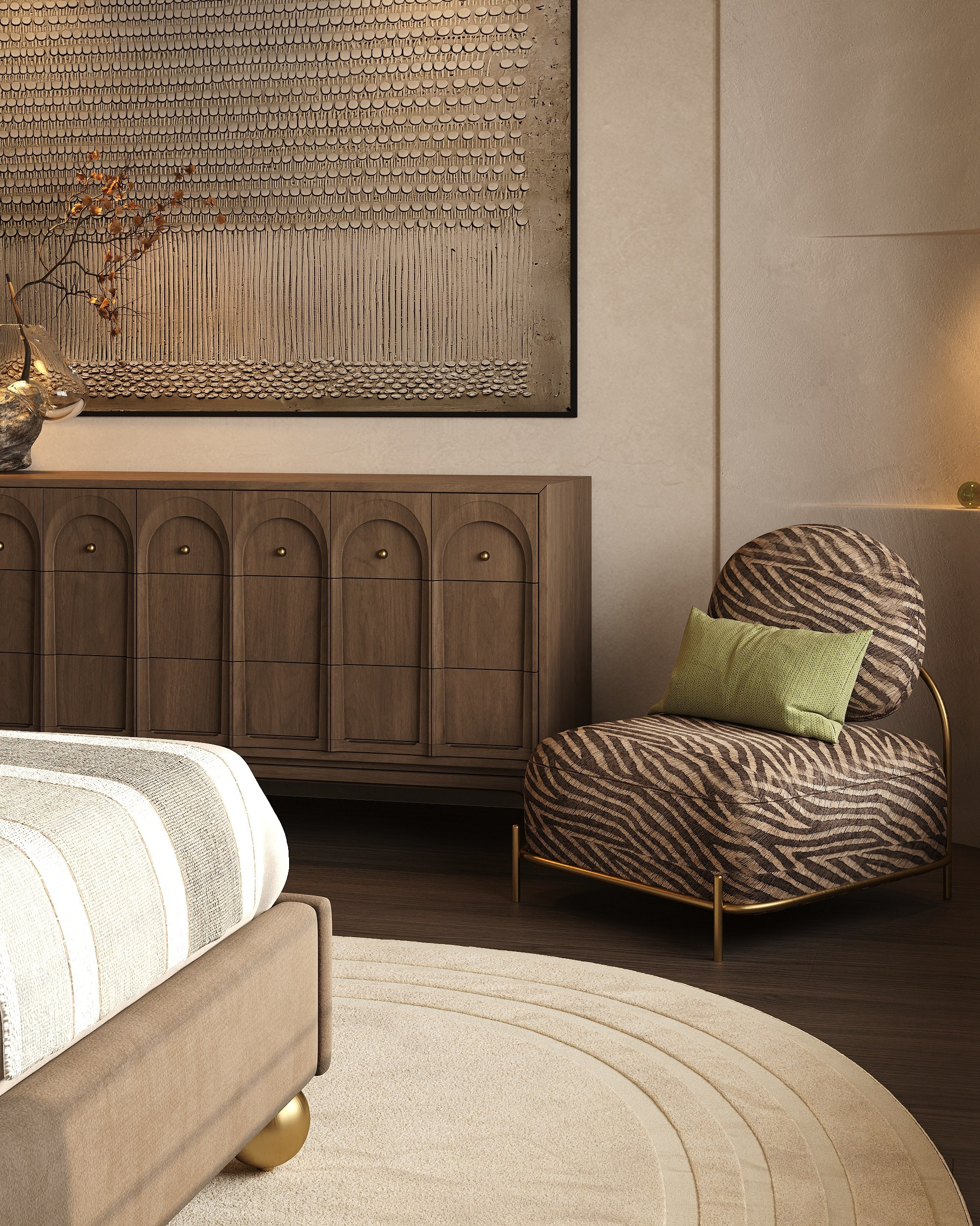 Cozy bedroom. Solovets visualization