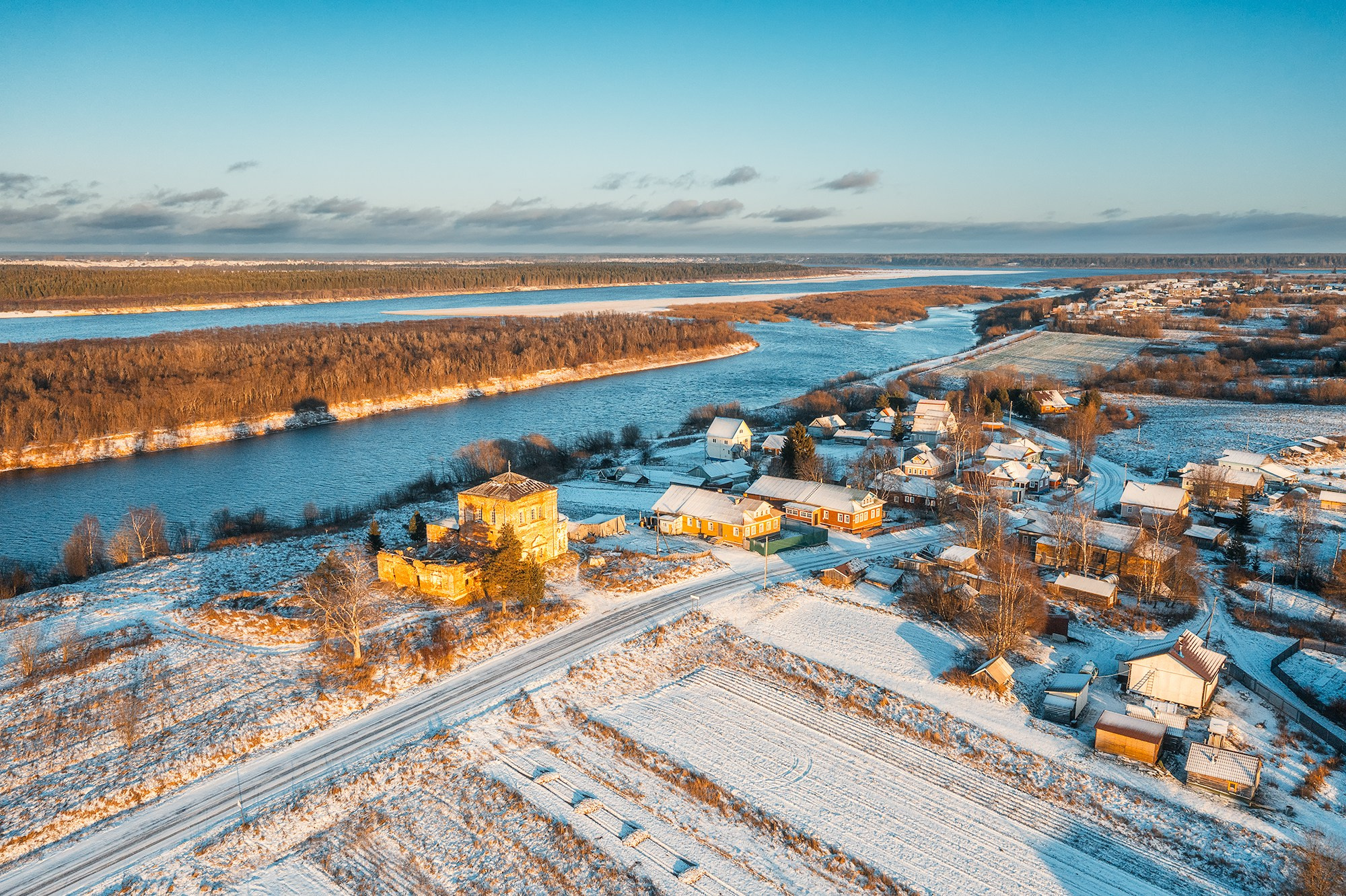 Пейзаж. Аэросъемка в Архангельске, Александр Ермолин