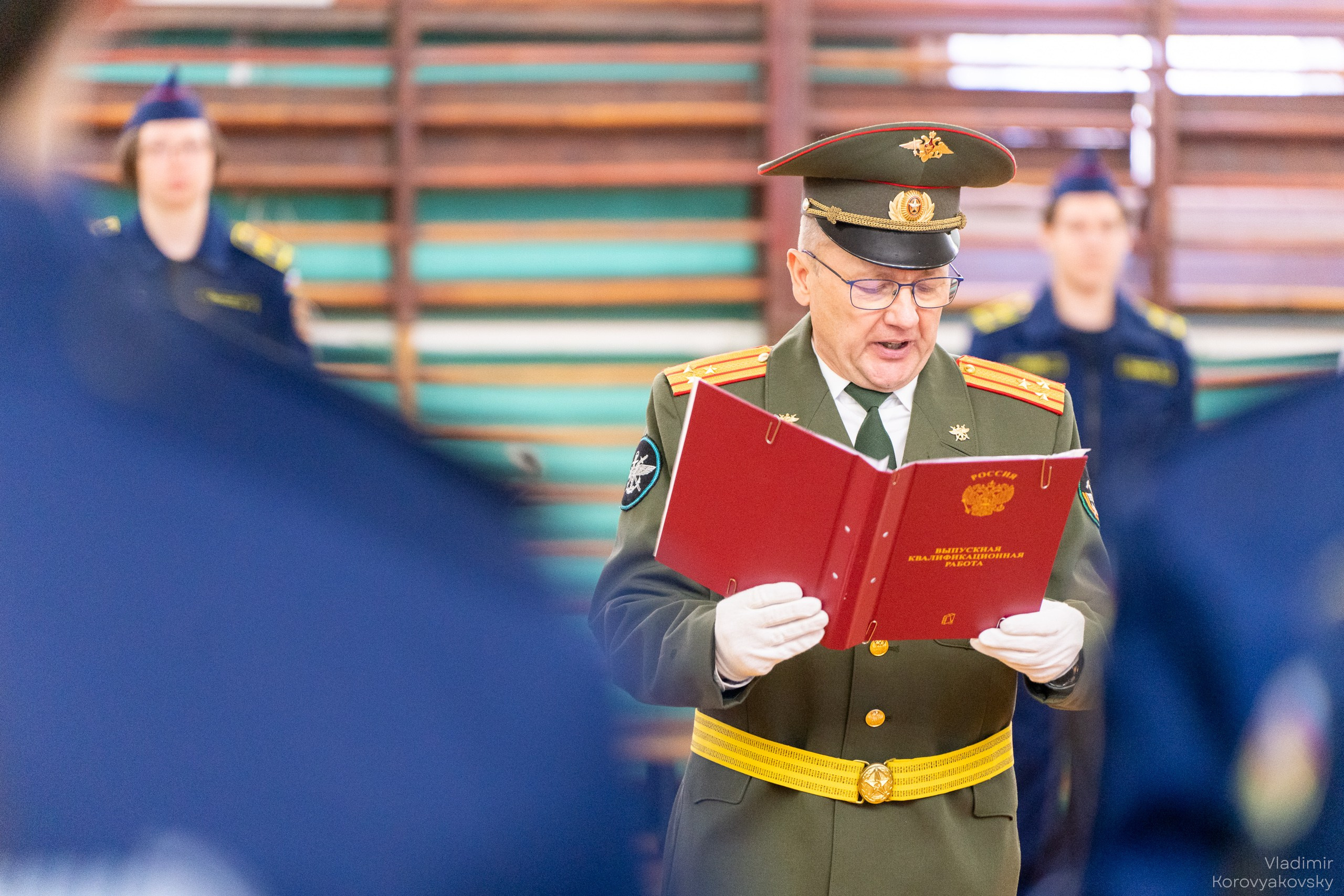 Торжественное закрытие курса военной подготовки. Фотограф Владимир Коровяковский