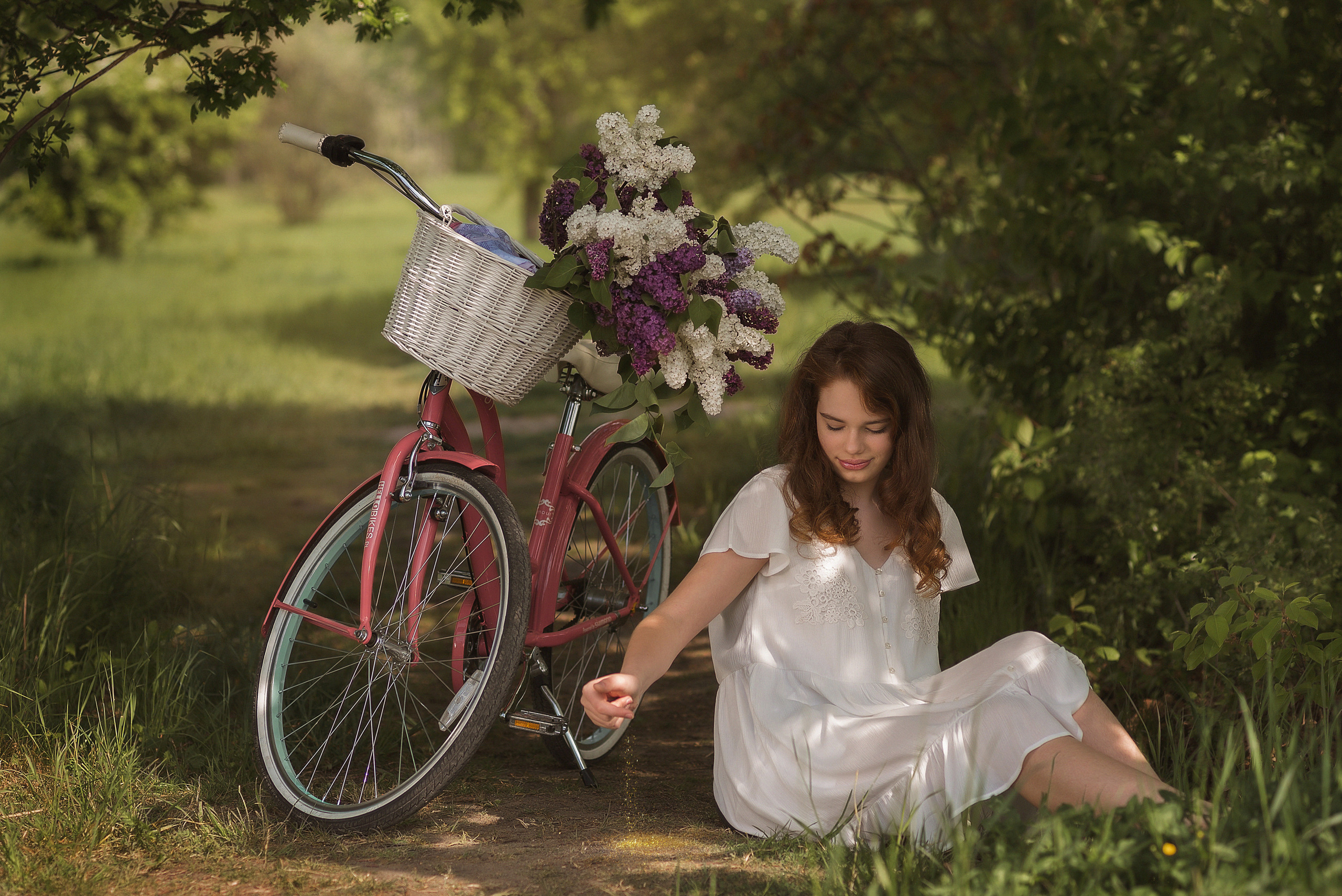 Девушка с сиренью. Фотограф Краков и Малопольска