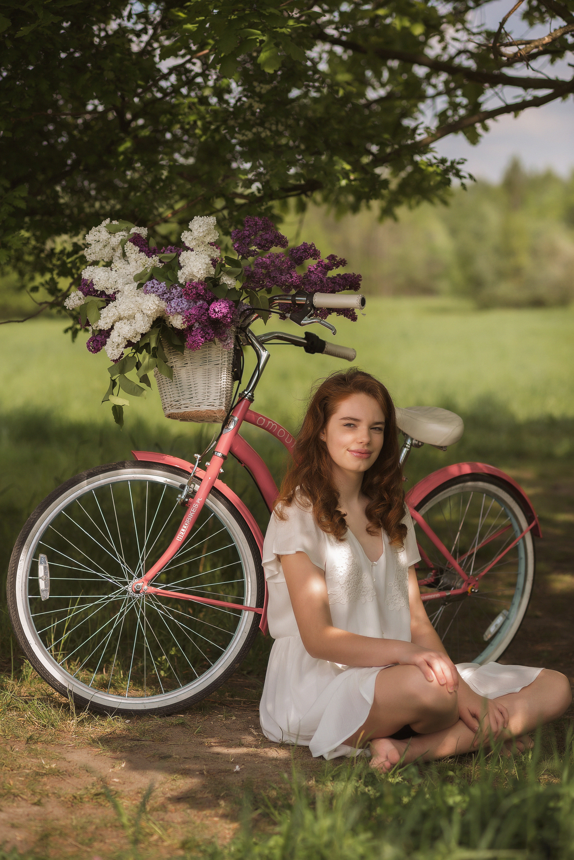 Девушка с сиренью. Фотограф Краков и Малопольска