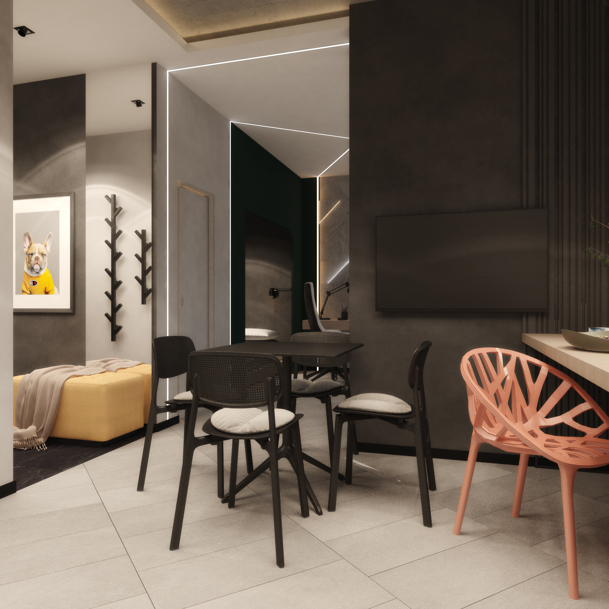 профили, светодиоды, интерьер для холостяка, квартира для юноши, квартира для мужчины, светодиодные ленты, скрытое освещение, интерьер кватиры, дизайнер диана миронова,флиппинг проект, флиппинг дизайнеры