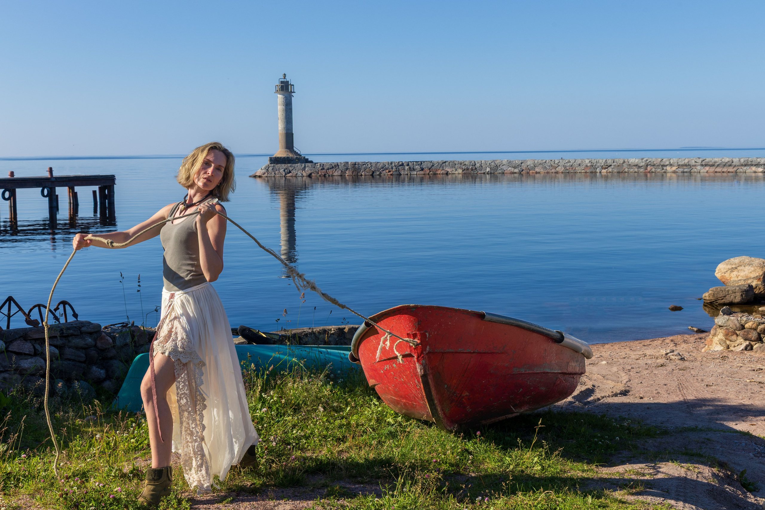 Юля на маяке. Портретный и семейный фотограф Санкт-Петербург