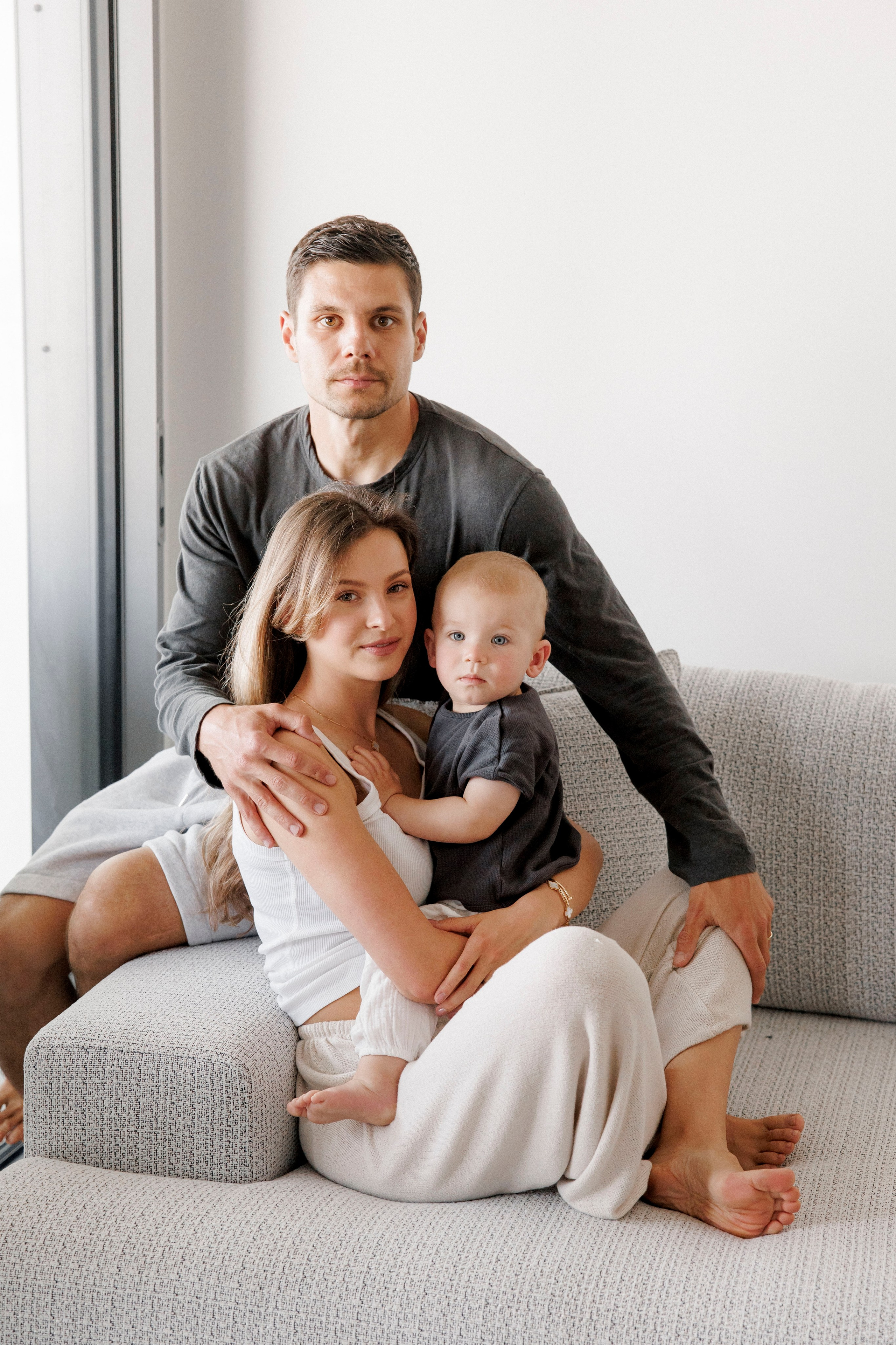 One year old at home. Wedding and family photographer