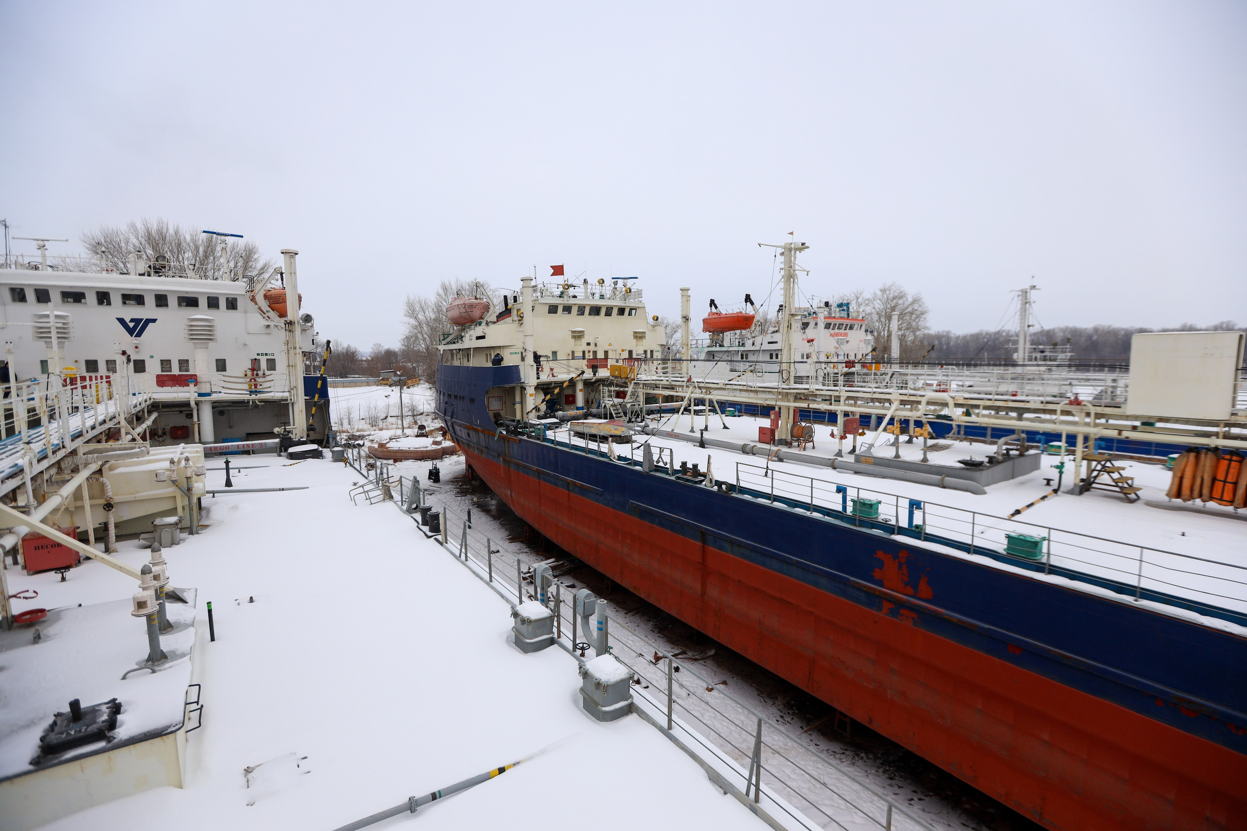 ЗАО нефтефлот Зимние фото + закаладка киля Судна. Фотограф в Самаре Максим Тырин