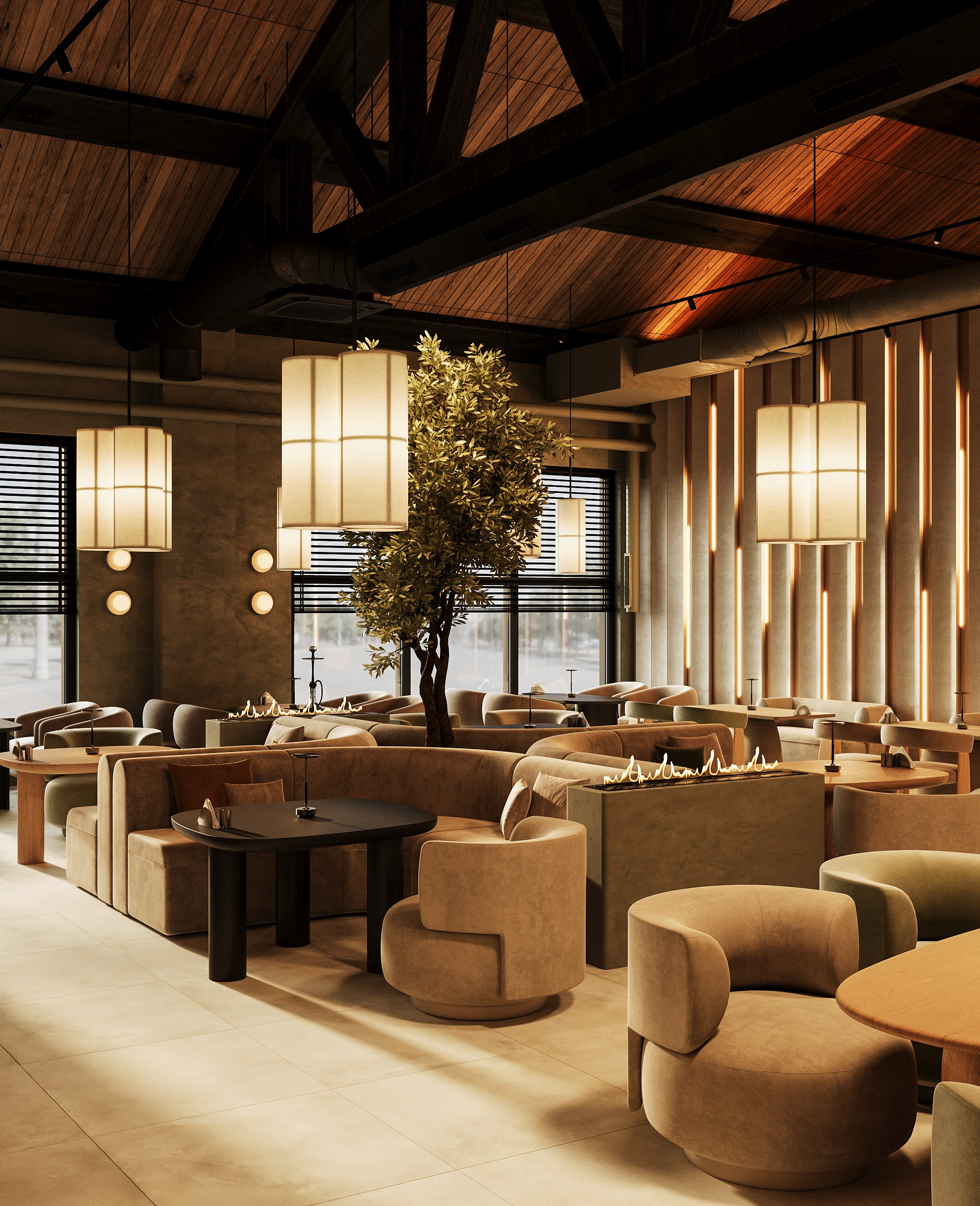 Кальянная Мята Lounge. Концепт и визуализации для One Two Home. 3D Визуализация
