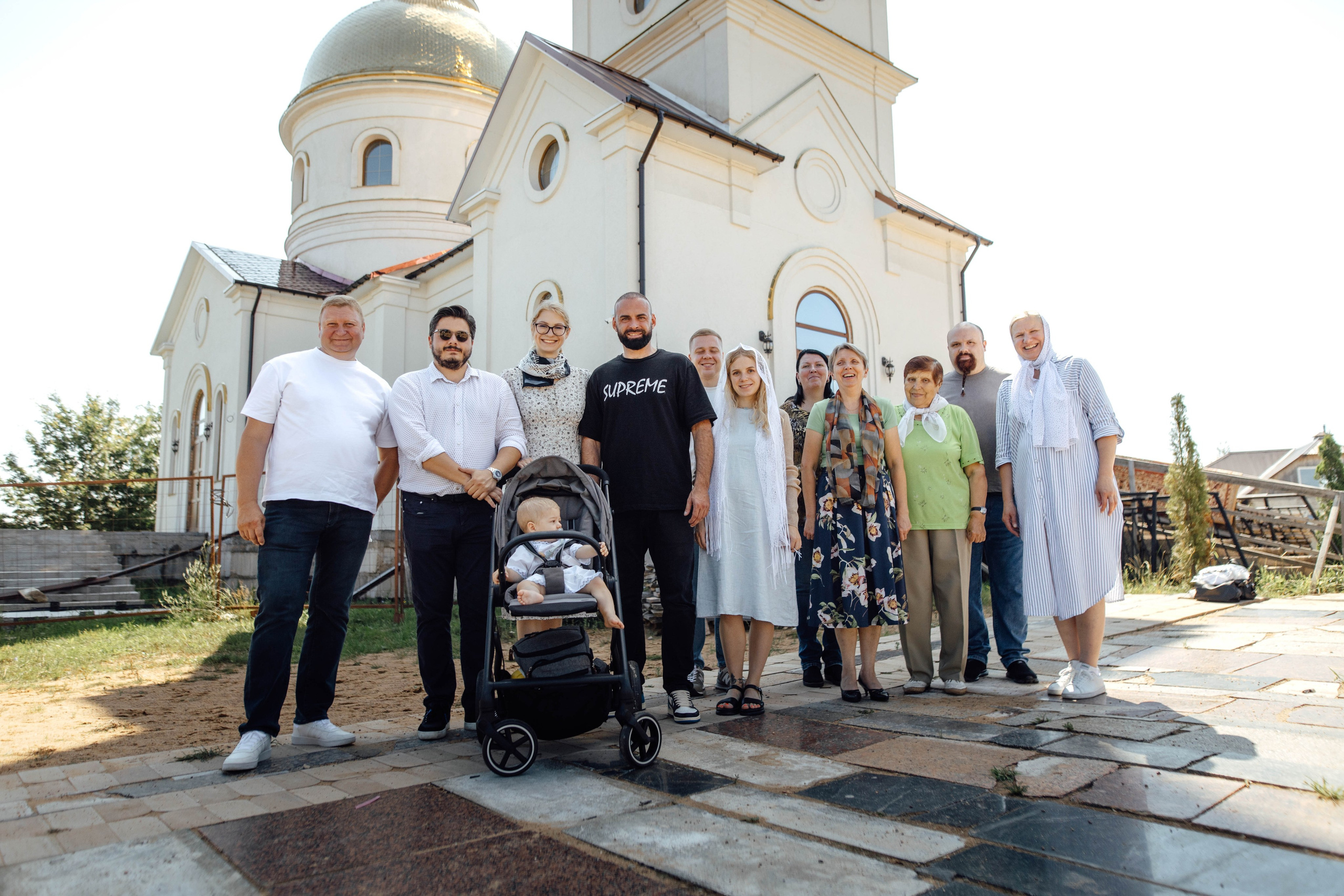 Крещение Энвера (Михаила), д. Колядищи, храм Успения Пр. Богородицы, август 2025