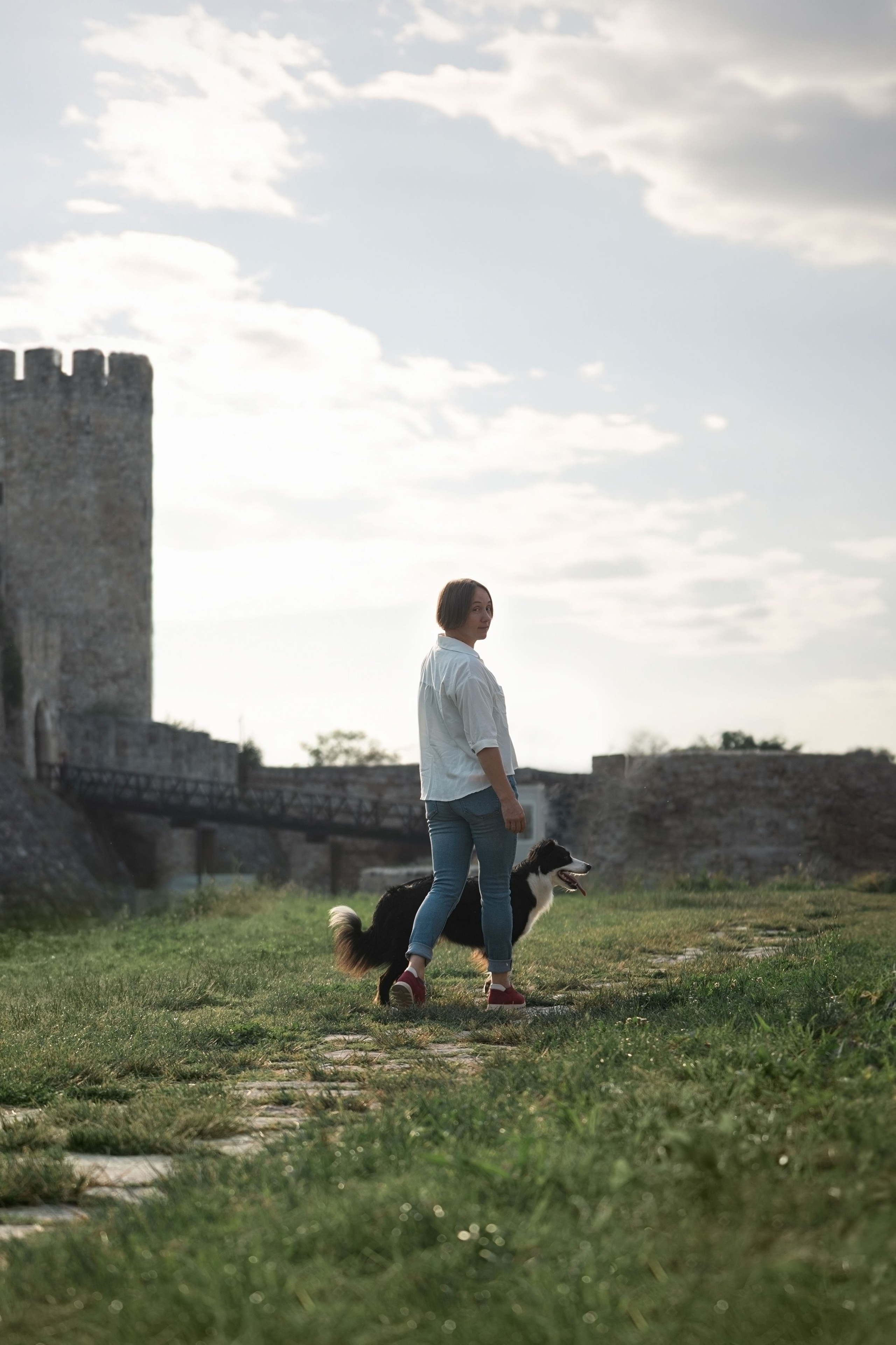 Белград, Калемегдан. Таня и Шегги. Фотограф анималист