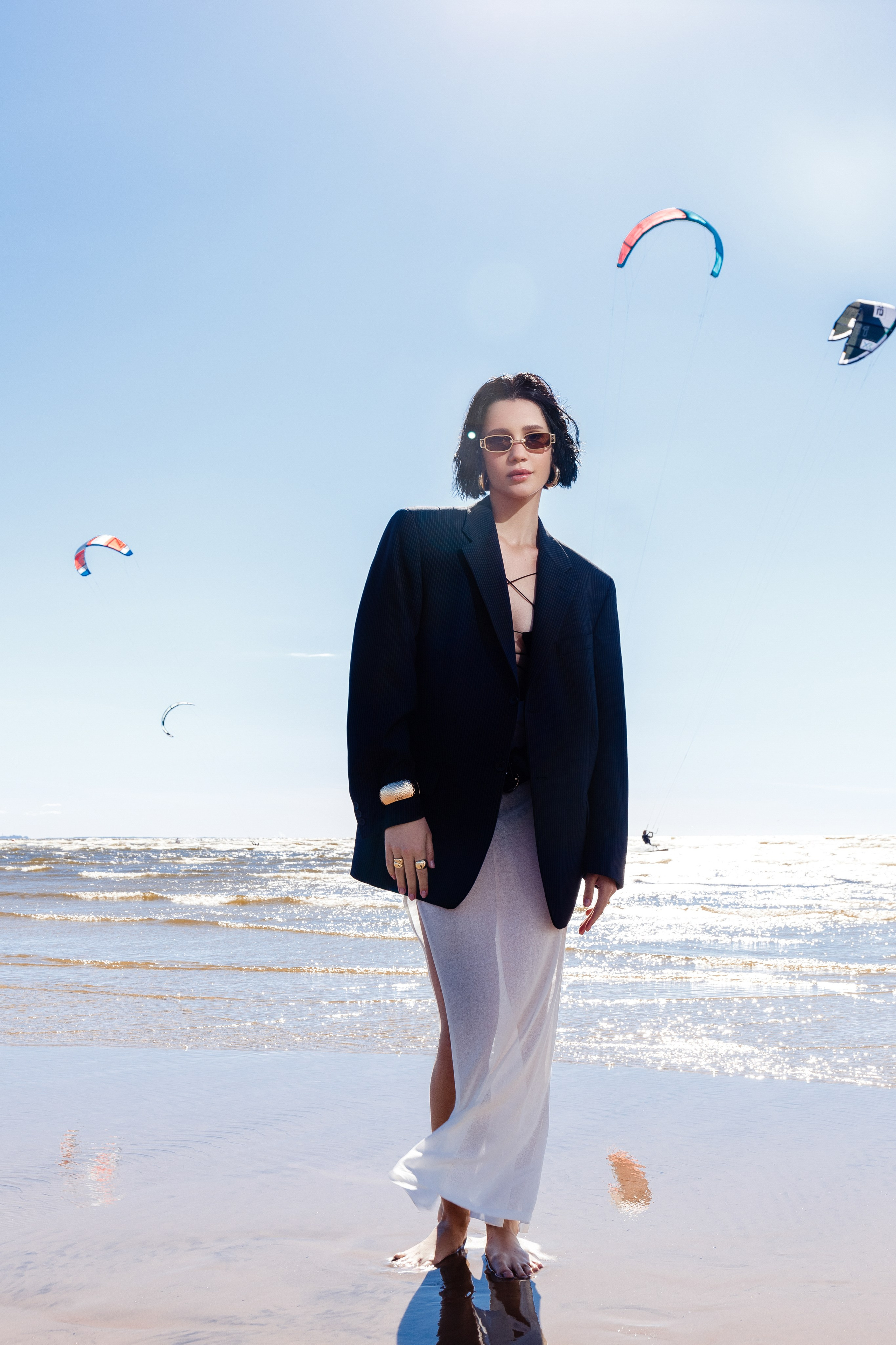 Летняя fashion-съёмка в Петербурге — на Финском заливе