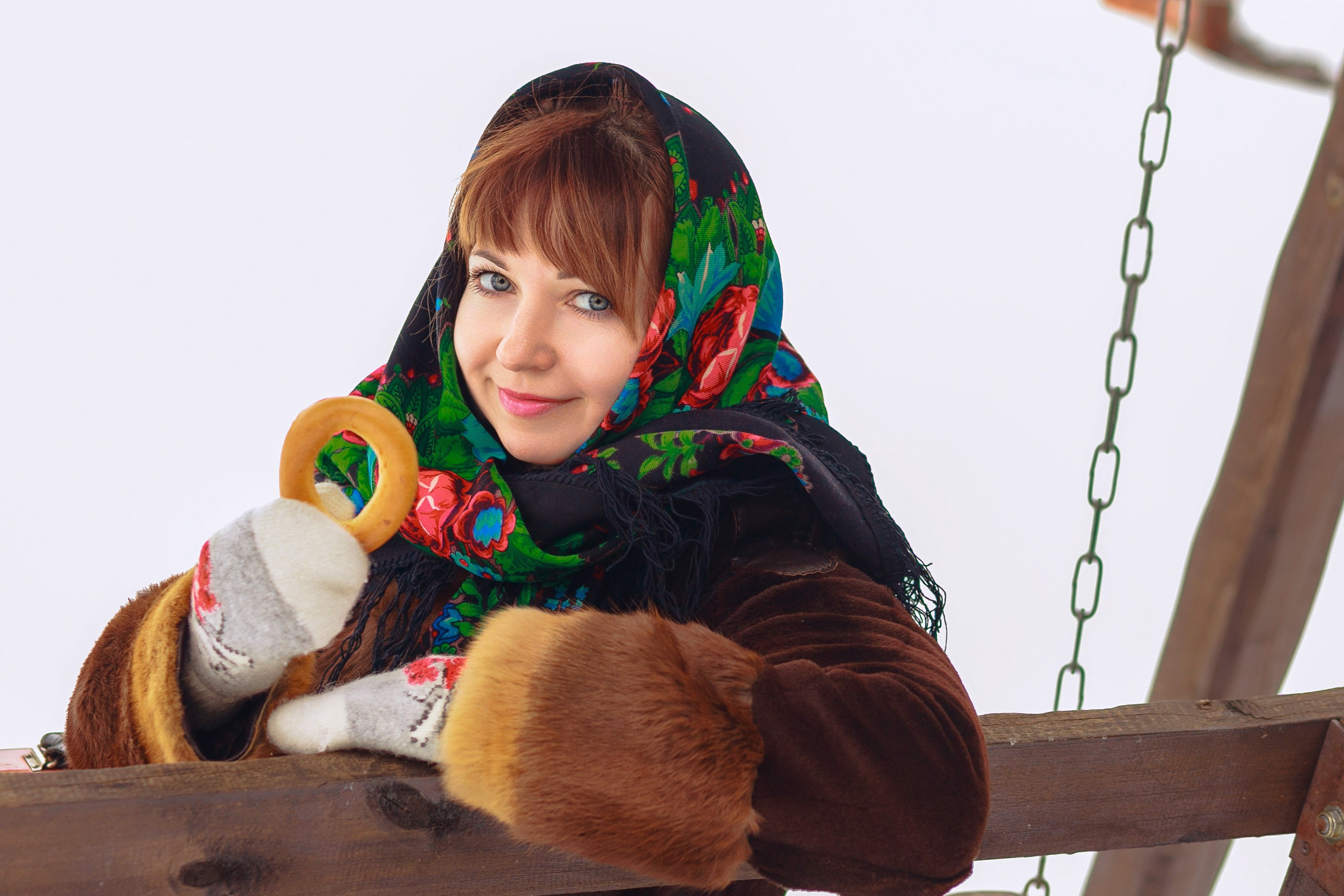 Масленица фотосессия в русском стиле