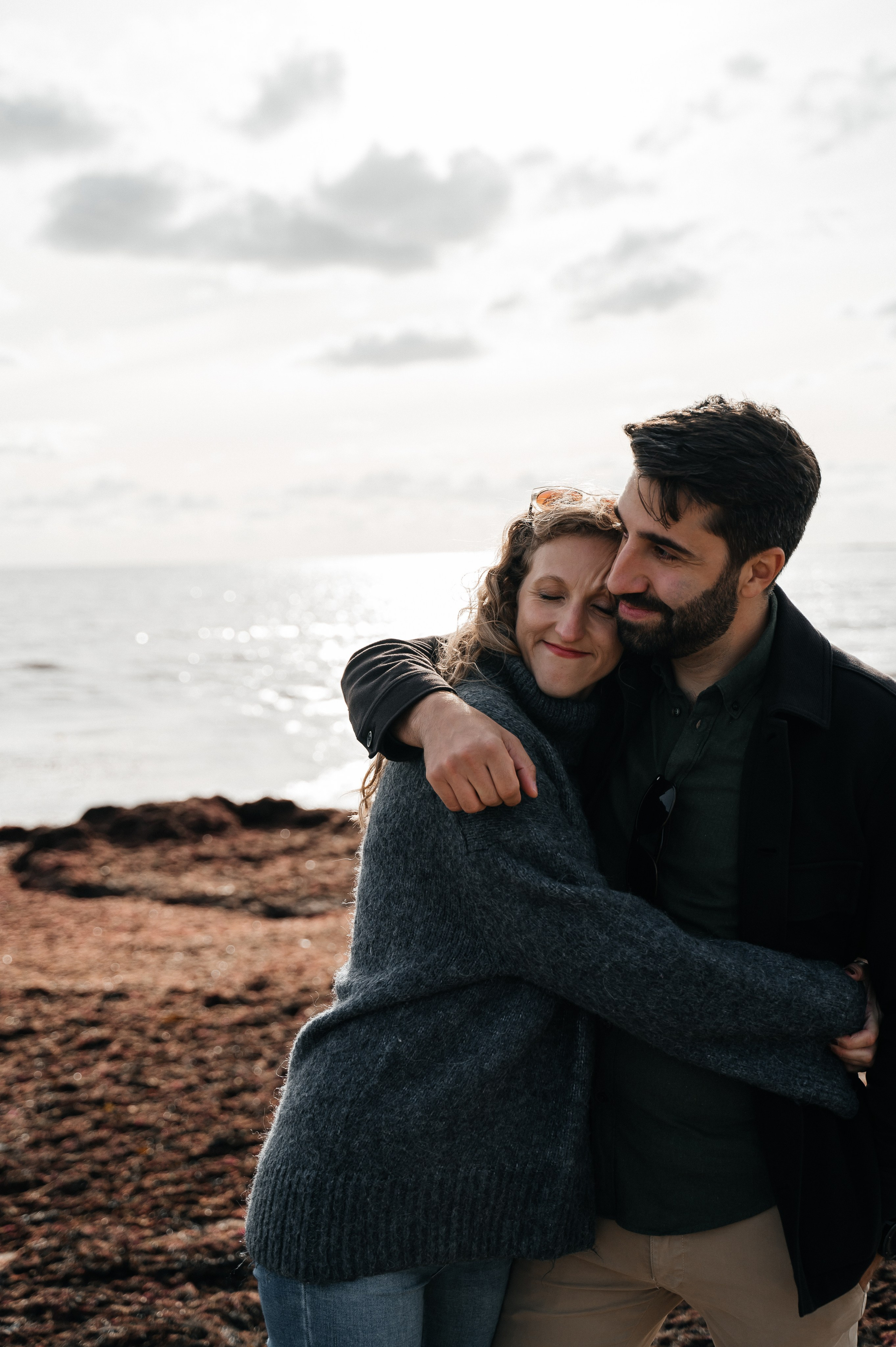 Parfotografering på Skrea strand | Fotograf i Falkenberg. Bröllops- och familjefotograf i Halmstad | Valentina
