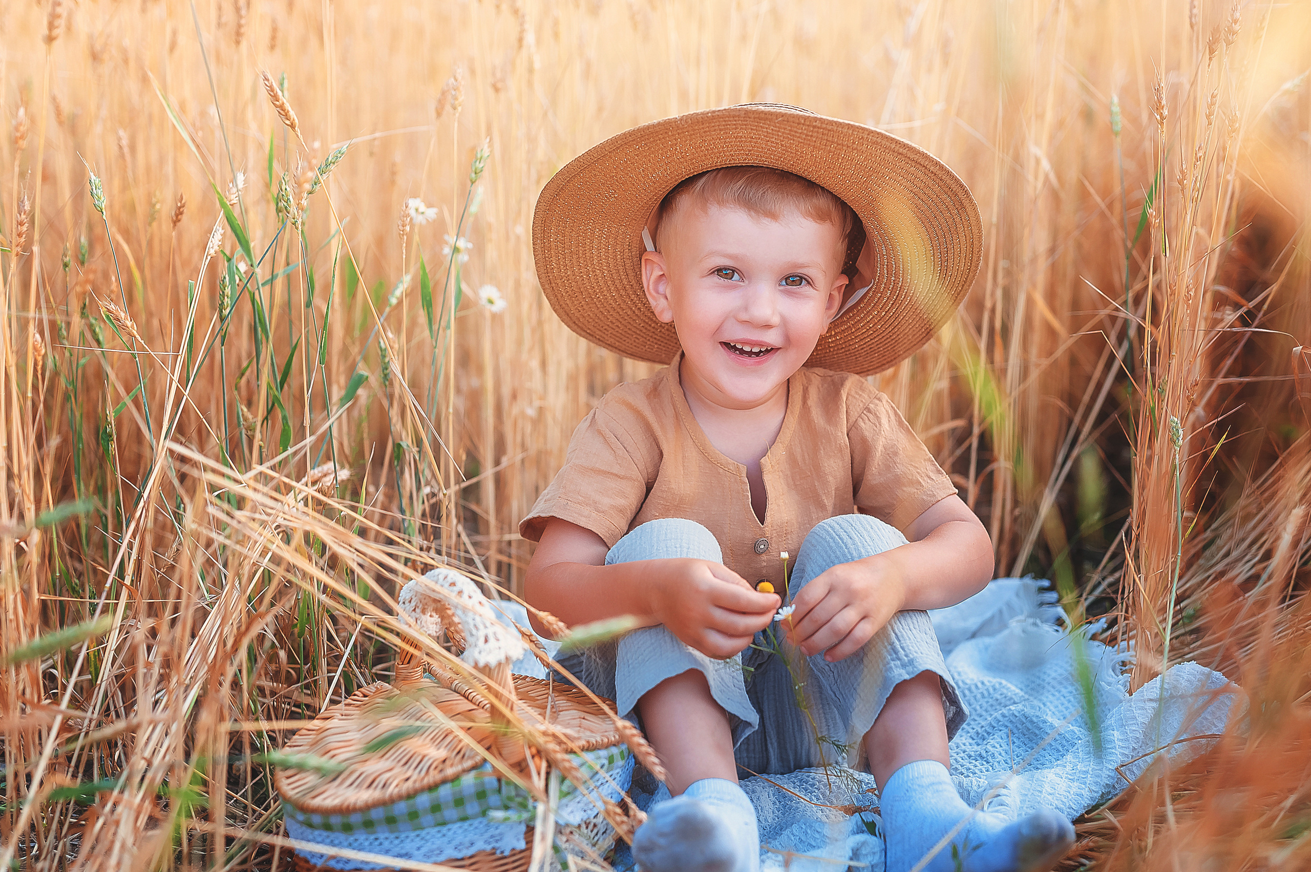 Фотосессии в пшенице. Семейный, детский фотограф в Воронеже Анна Никитина