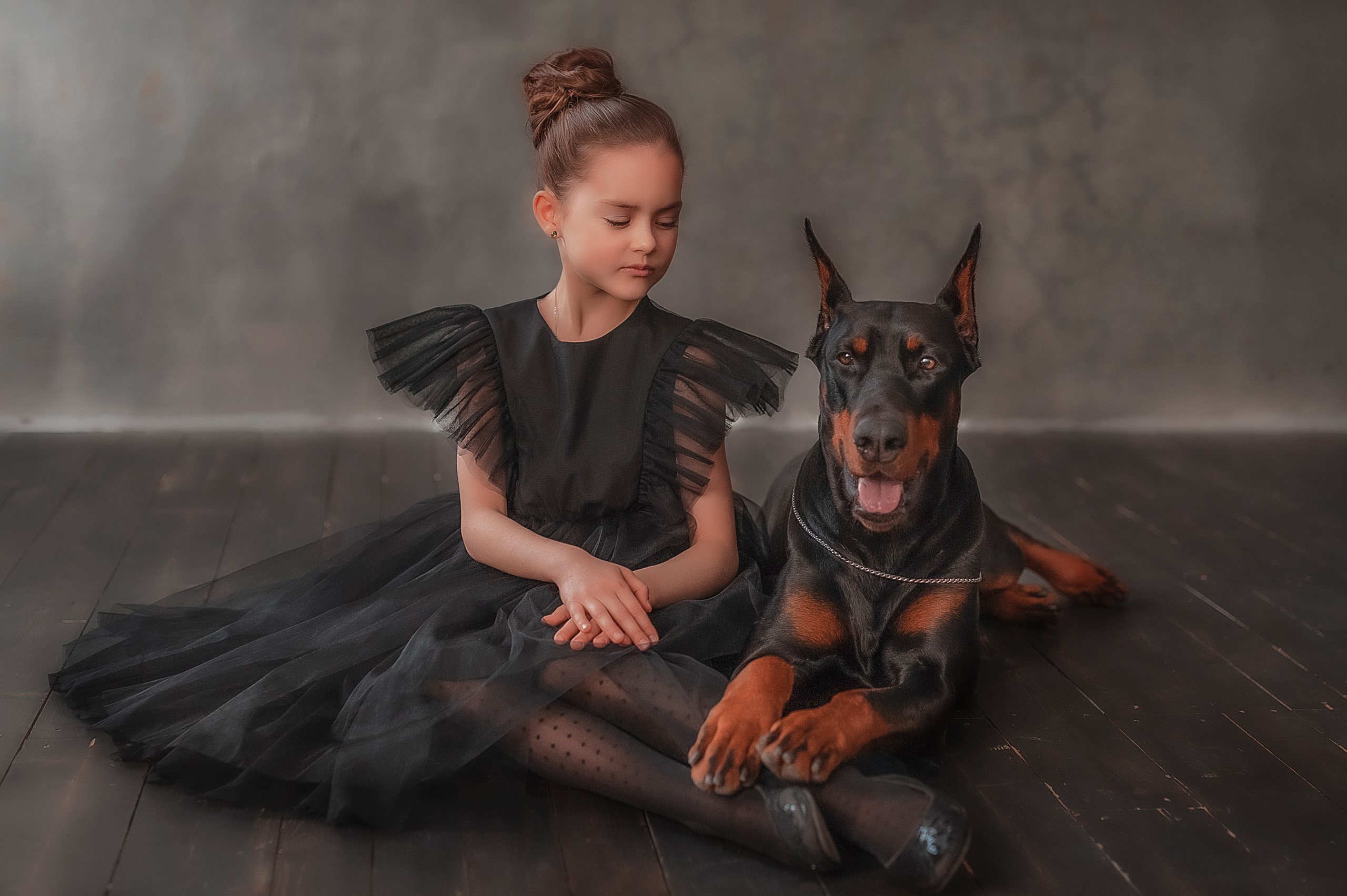 Фотопроект с доберманом. Семейный, детский фотограф в Воронеже Анна Никитина