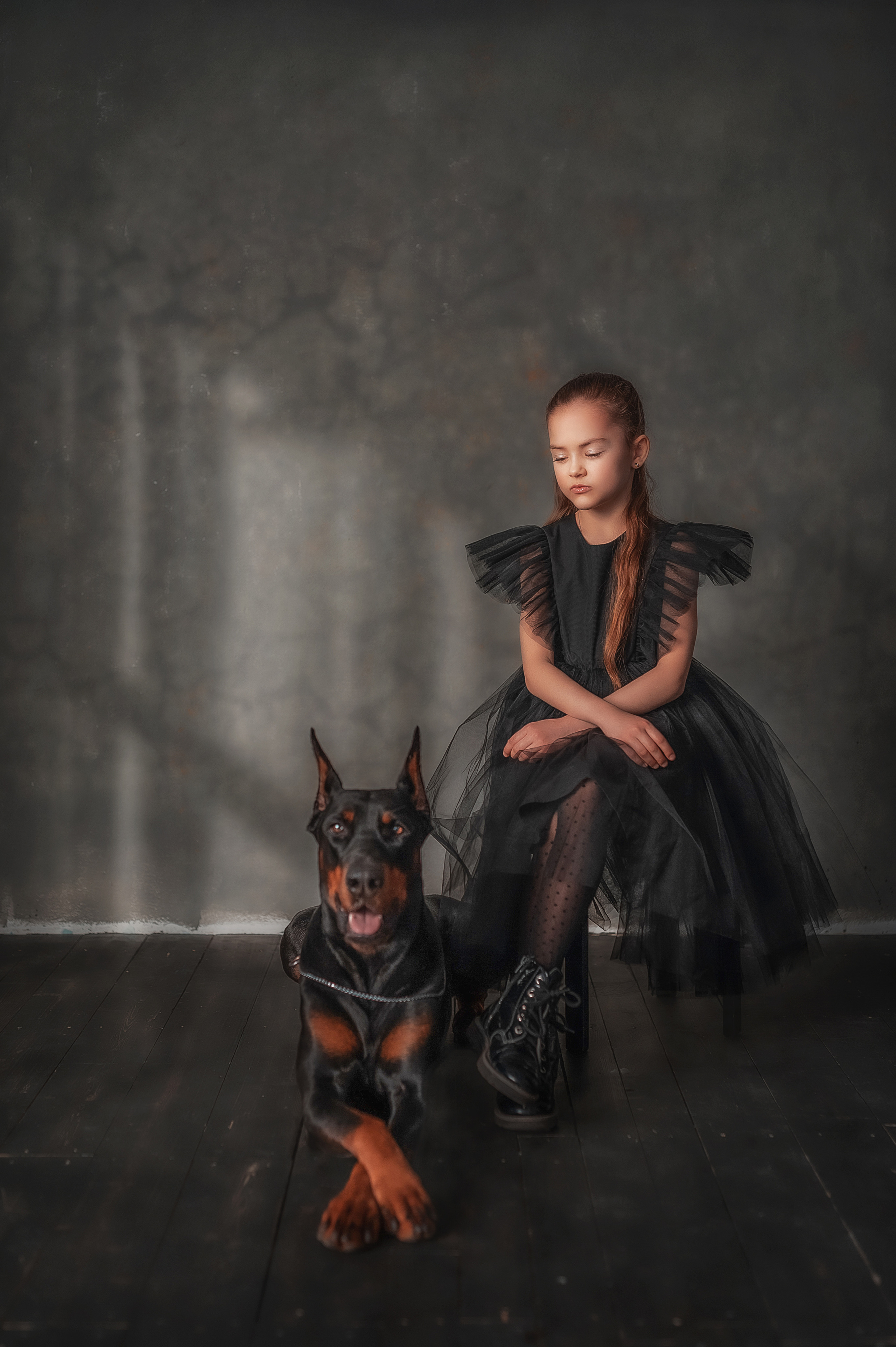 Фотопроект с доберманом. Семейный, детский фотограф в Воронеже Анна Никитина