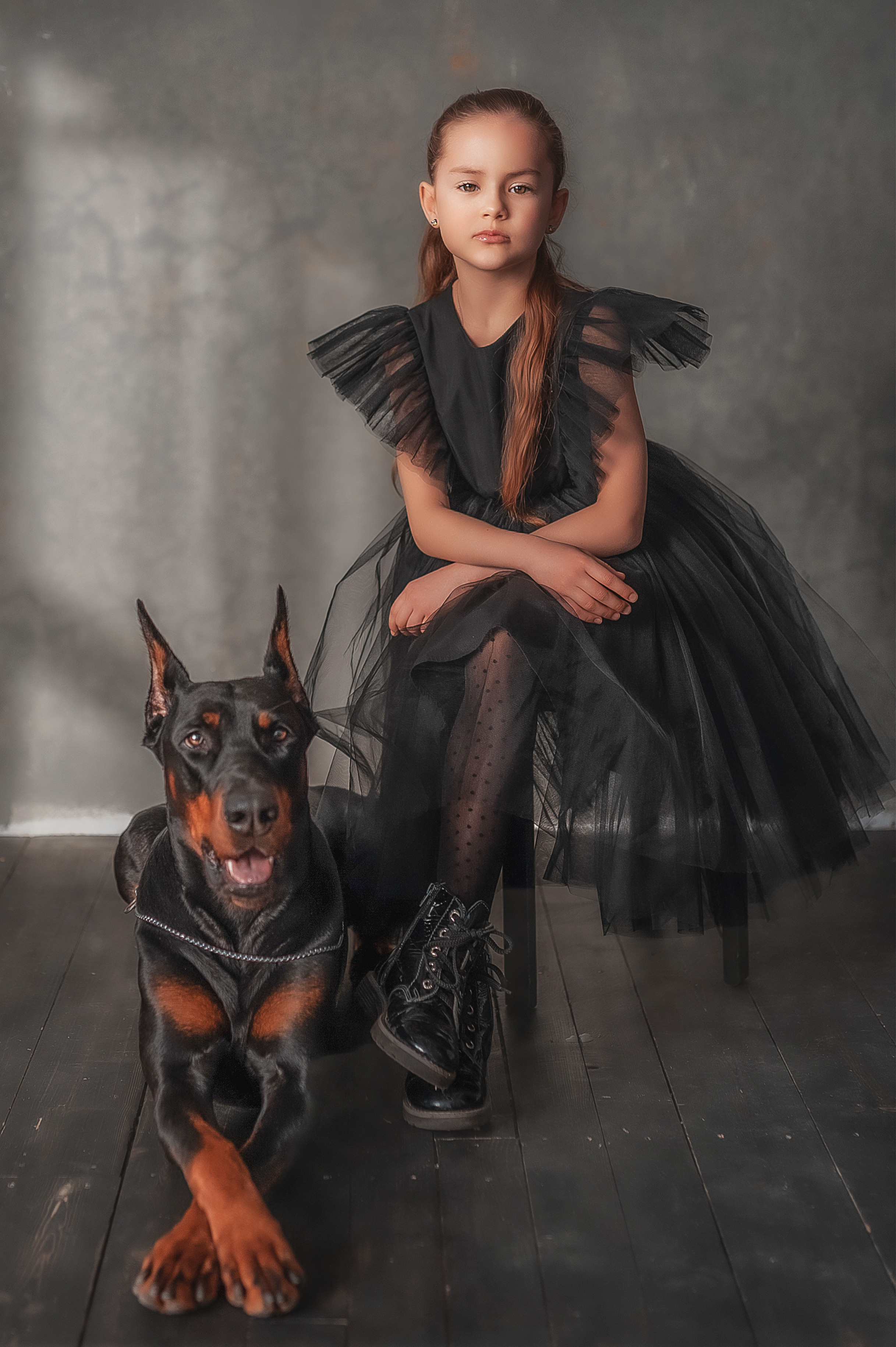 Фотопроект с доберманом. Семейный, детский фотограф в Воронеже Анна Никитина