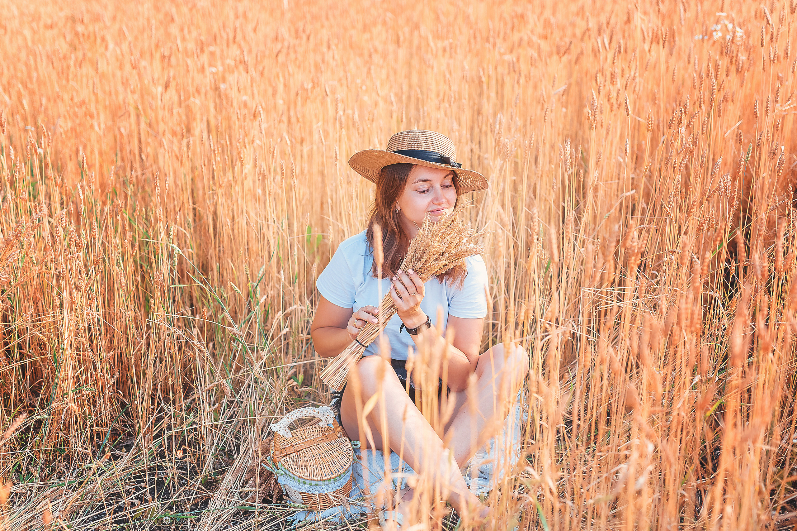 Фотосессии в пшенице. Семейный, детский фотограф в Воронеже Анна Никитина