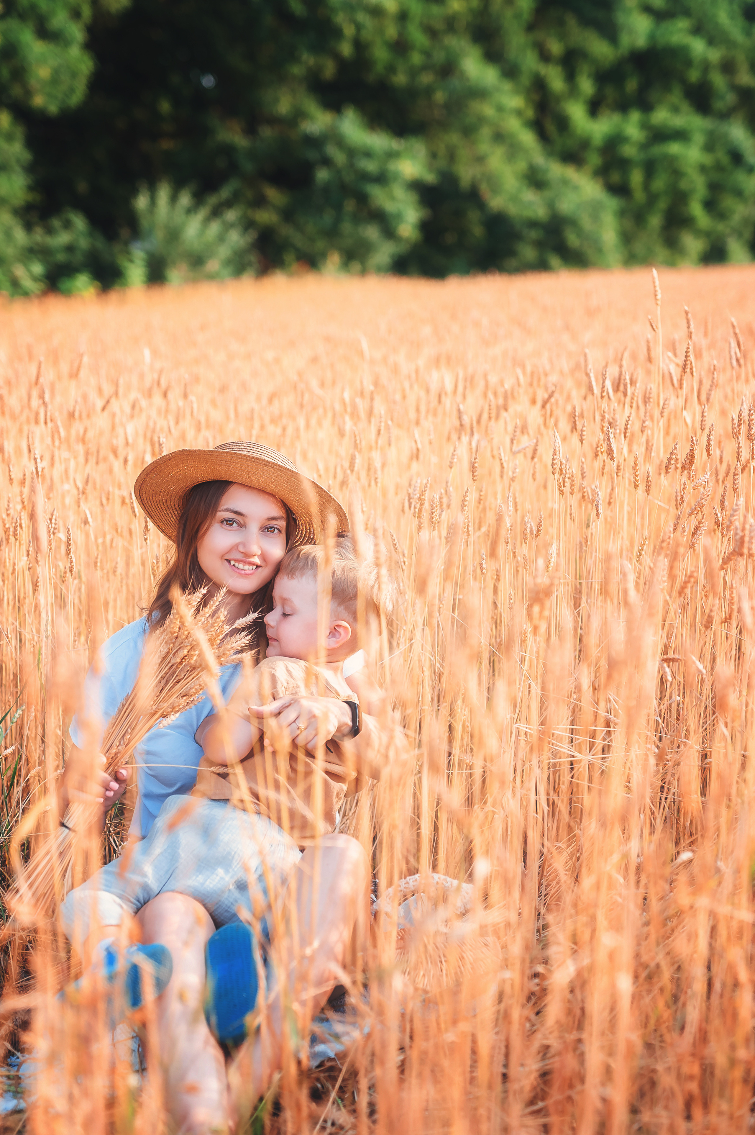 Фотосессии в пшенице. Семейный, детский фотограф в Воронеже Анна Никитина